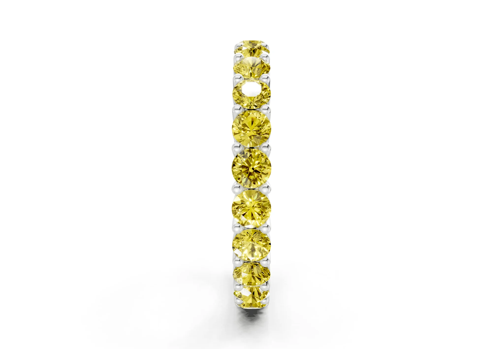 Melrose Round Cut Yellow Diamond Eternity Band 5 Carat Total Wt. - Image 11