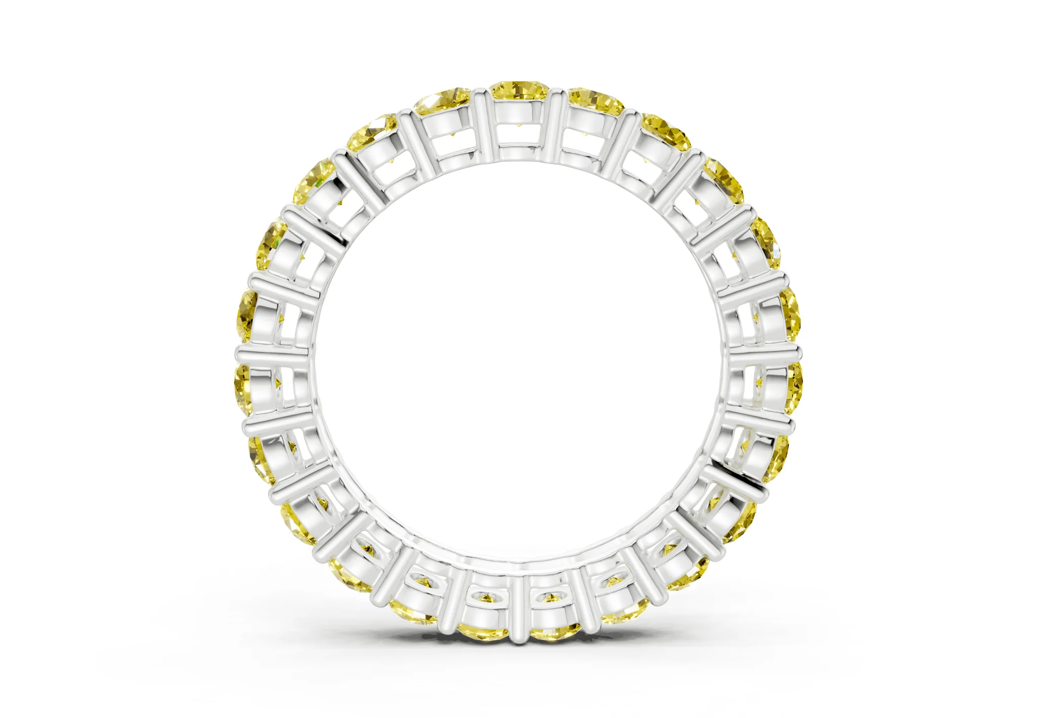 Melrose Round Cut Yellow Diamond Eternity Band 7 Carat Total Wt. - Image 10
