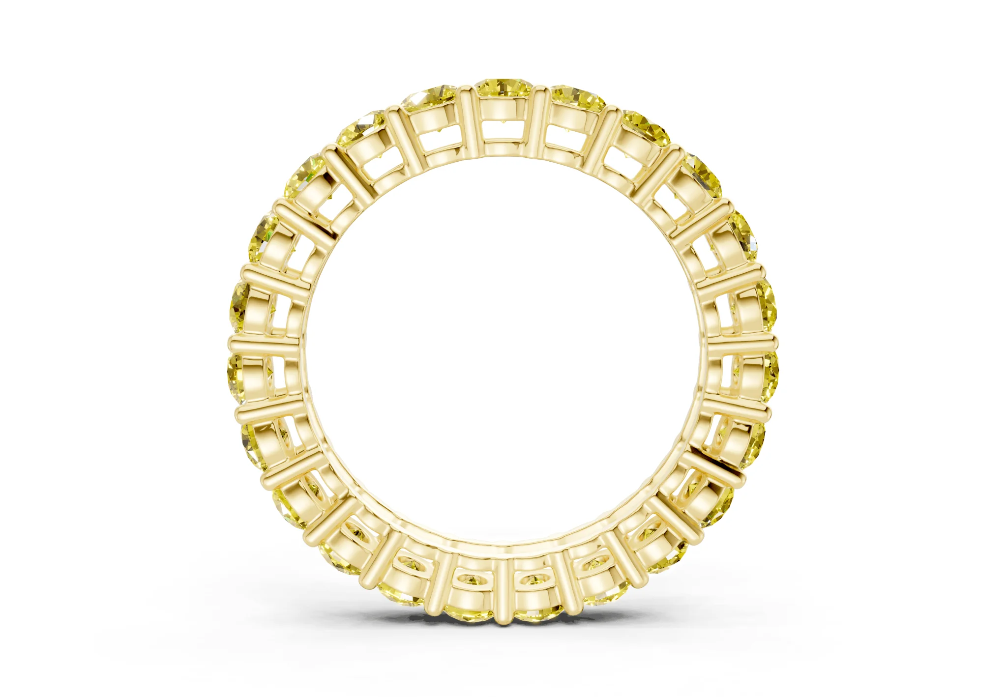 Melrose Round Cut Yellow Diamond Eternity Band 7 Carat Total Wt. - Image 2