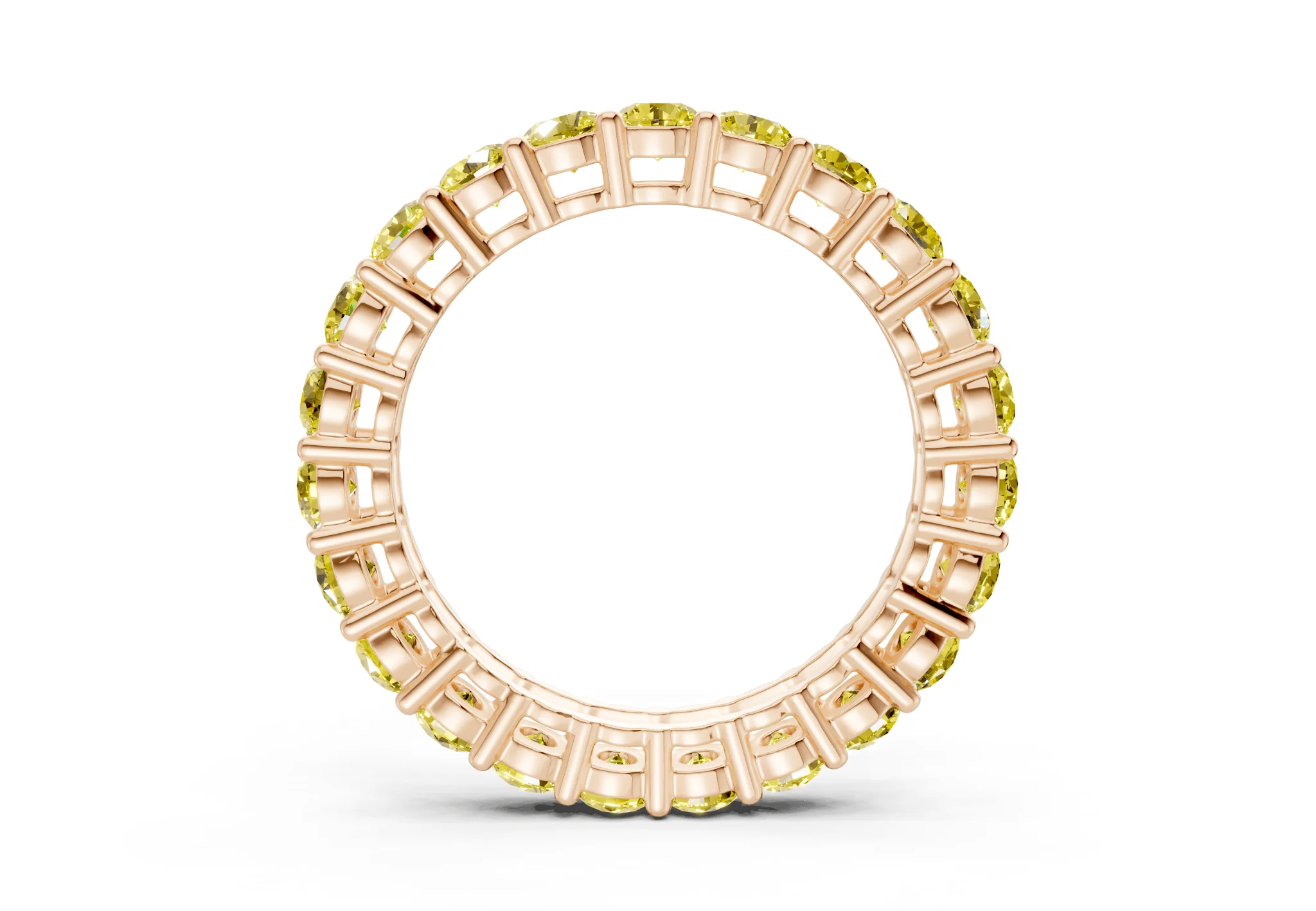 Melrose Round Cut Yellow Diamond Eternity Band 7 Carat Total Wt. - Image 6