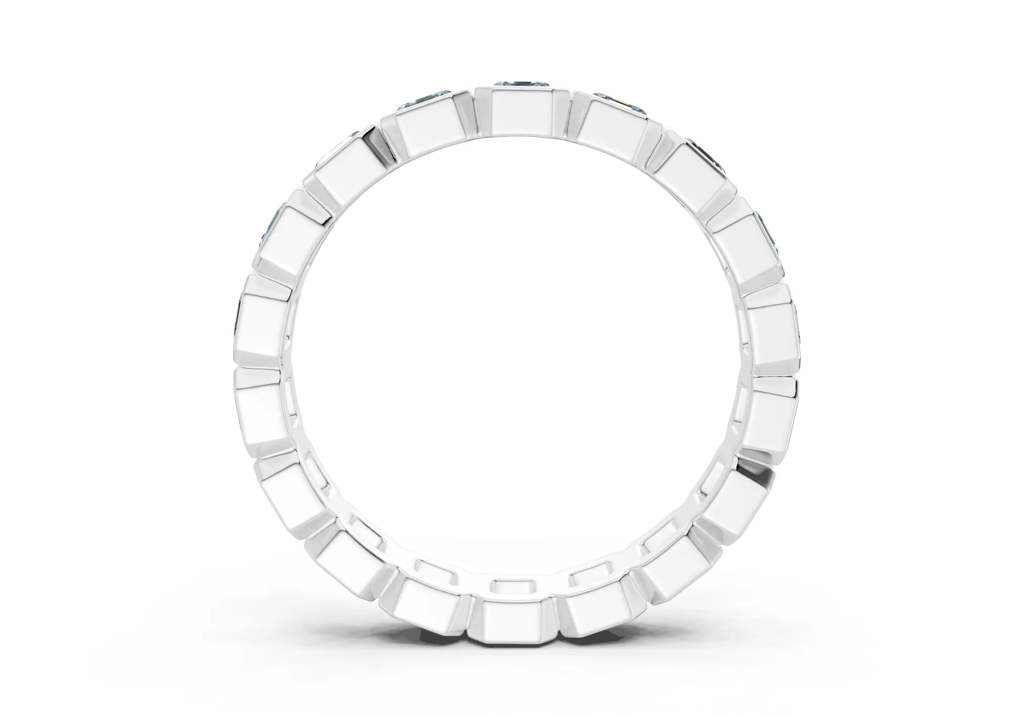 Petite Elysees Asscher Cut Blue Diamond Eternity Band 1½ Carat Total Wt. - Image 10