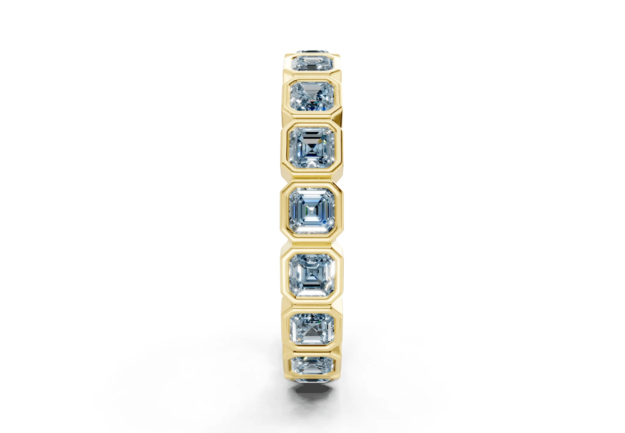 Petite Elysees Asscher Cut Blue Diamond Eternity Band 1½ Carat Total Wt. - Image 3