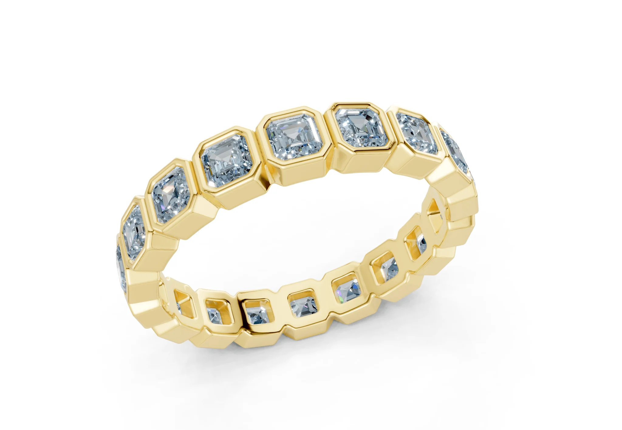 Petite Elysees Asscher Cut Blue Diamond Eternity Band 1½ Carat Total Wt. - Image 4