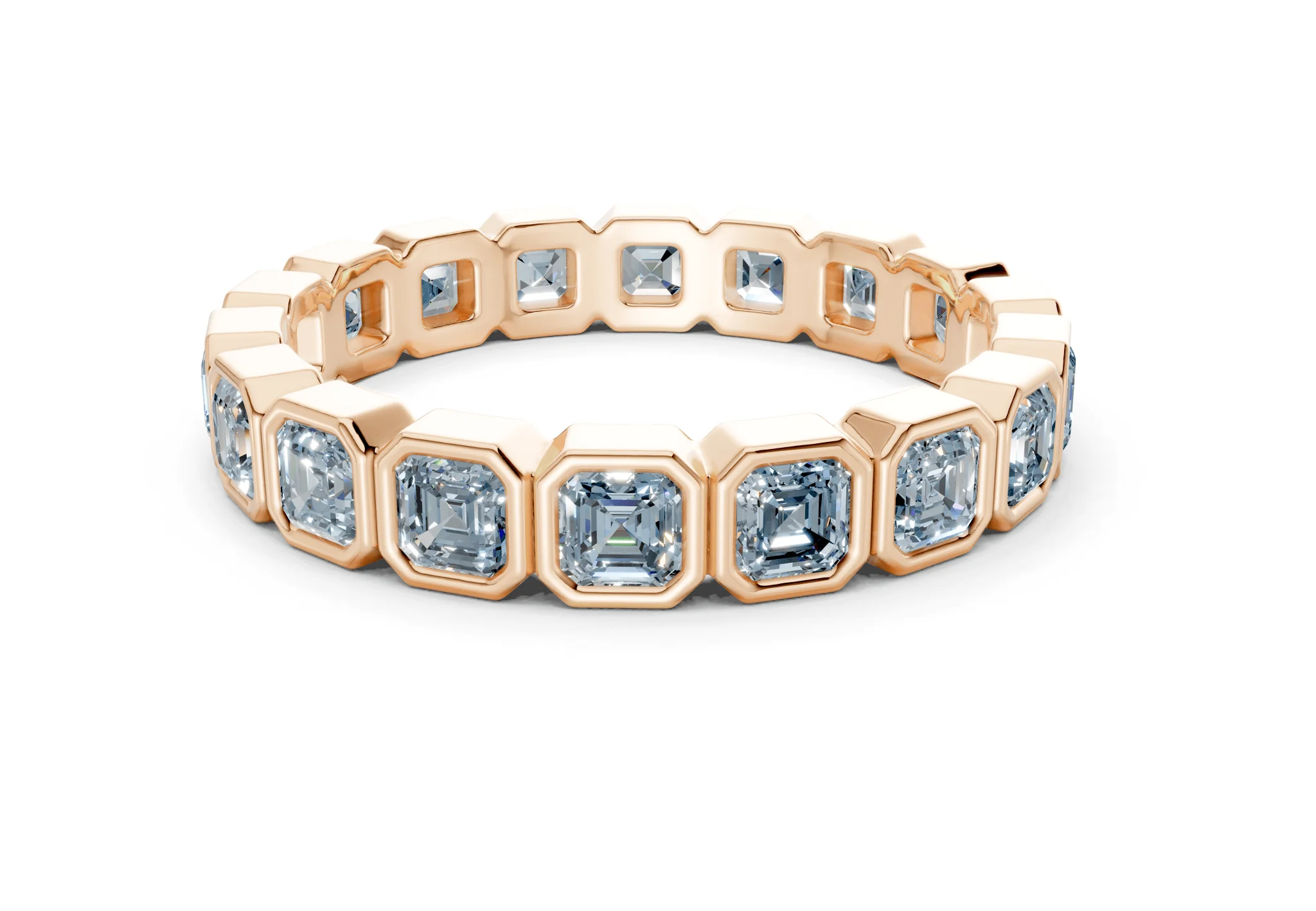 Petite Elysees Asscher Cut Blue Diamond Eternity Band 1½ Carat Total Wt. - Image 5