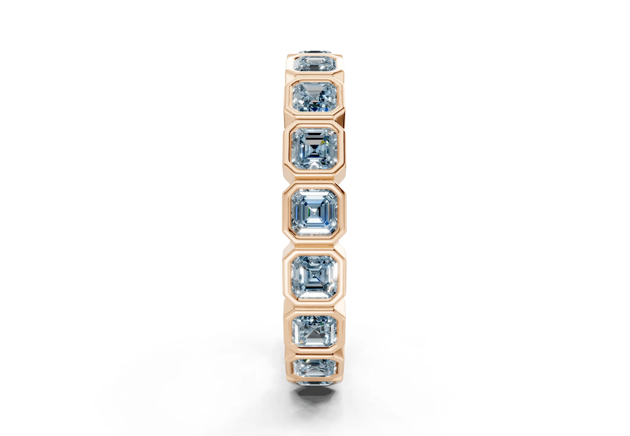 Petite Elysees Asscher Cut Blue Diamond Eternity Band 1½ Carat Total Wt. - Image 7