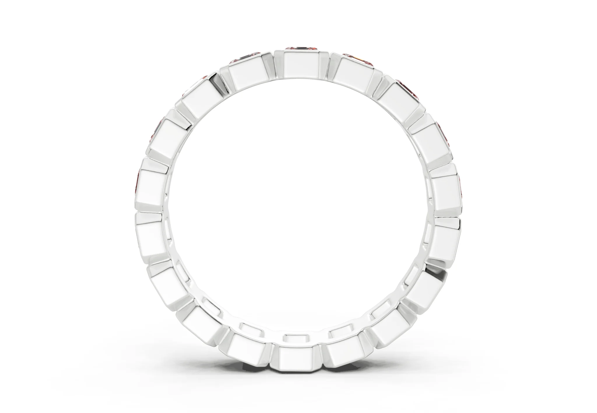 Petite Elysees Asscher Cut Pink Diamond Eternity Band 1½ Carat Total Wt. - Image 10
