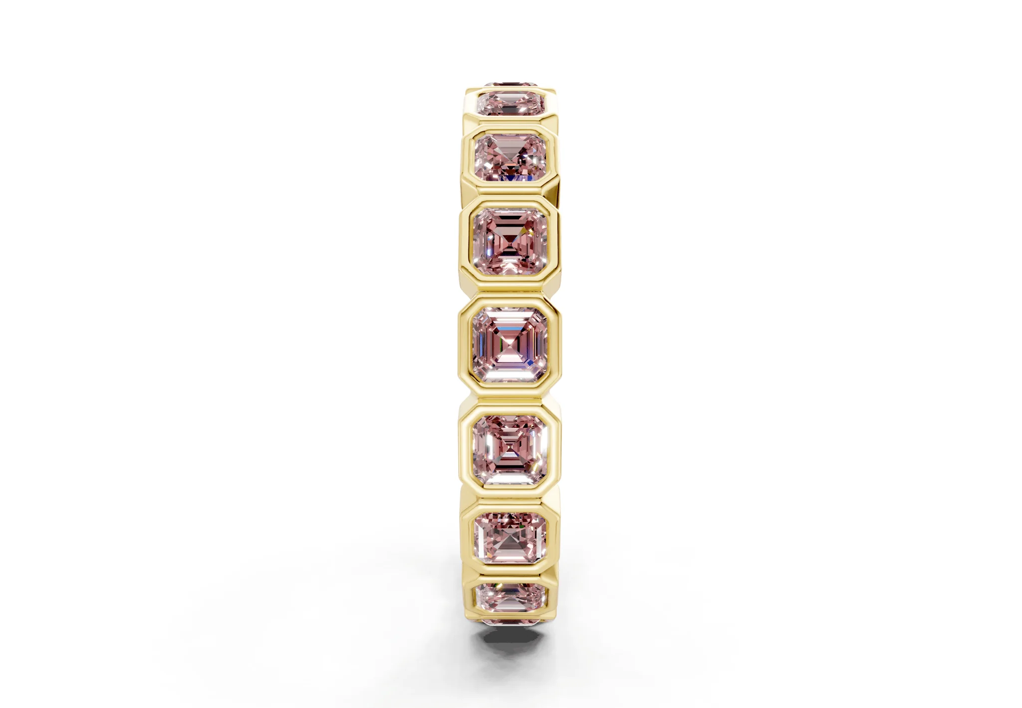 Petite Elysees Asscher Cut Pink Diamond Eternity Band 1½ Carat Total Wt. - Image 3
