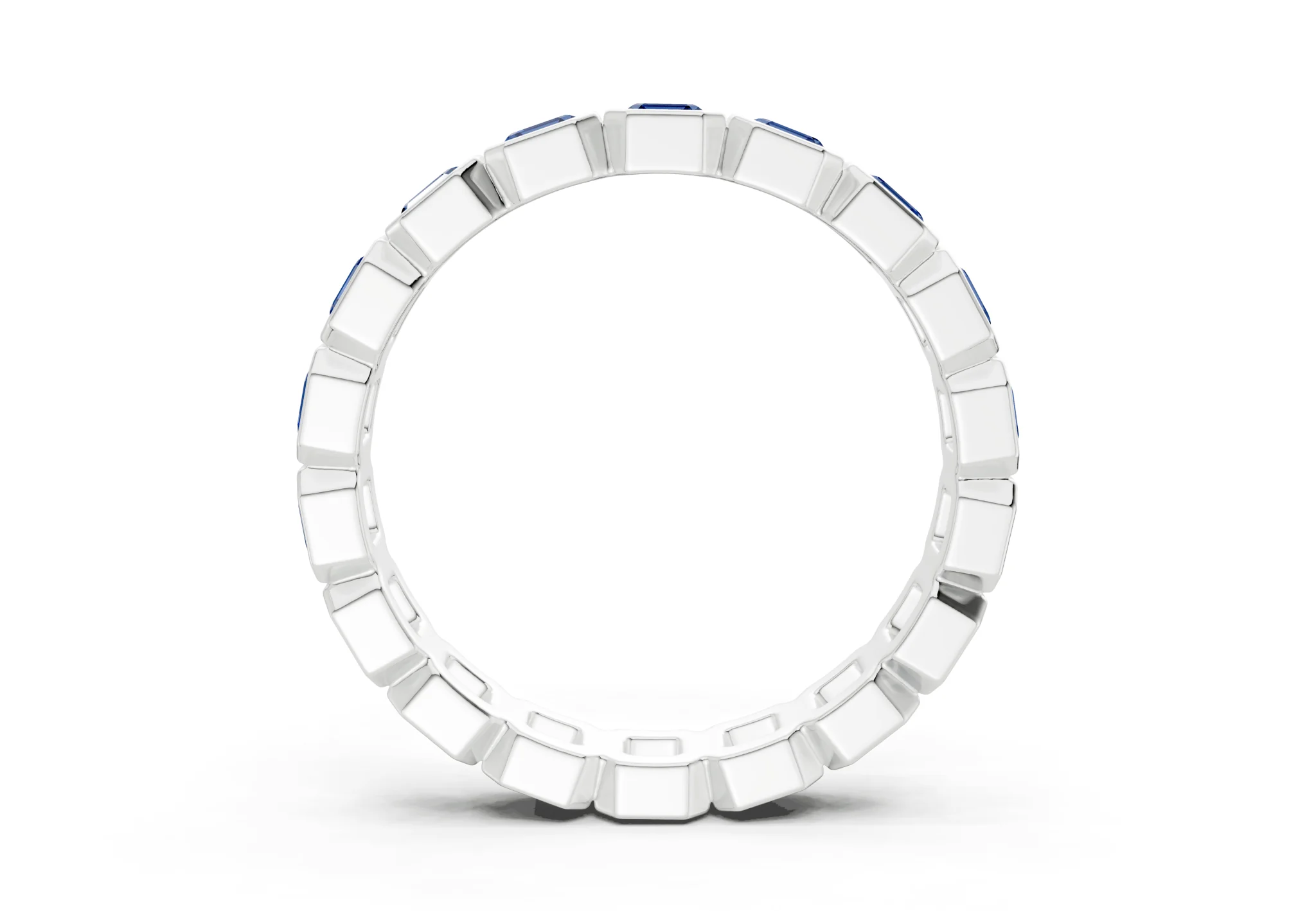 Petite Elysees Asscher Cut Sapphire Gemstone Eternity Band 1½ Carat Total Wt. - Image 10