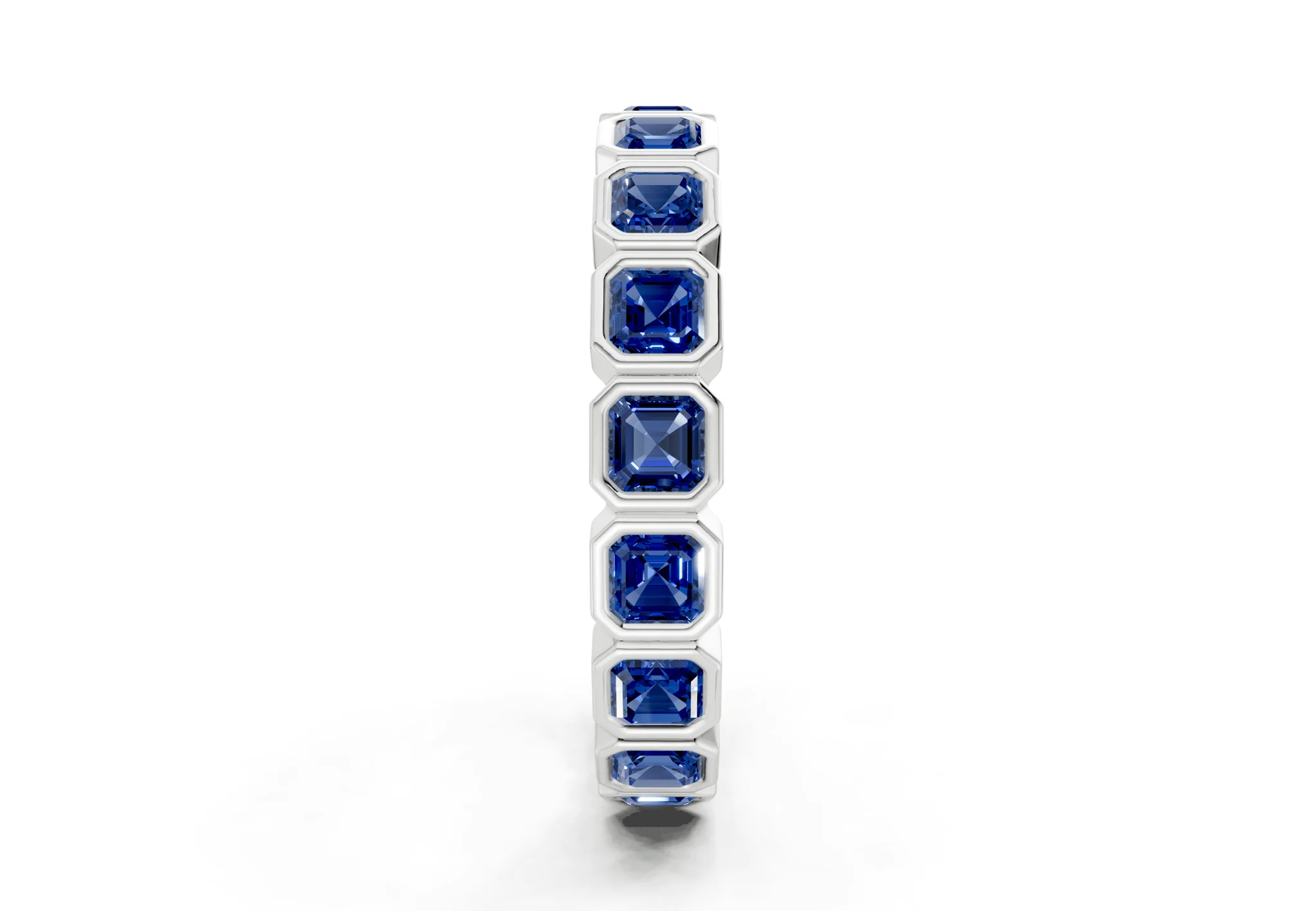 Petite Elysees Asscher Cut Sapphire Gemstone Eternity Band 1½ Carat Total Wt. - Image 11