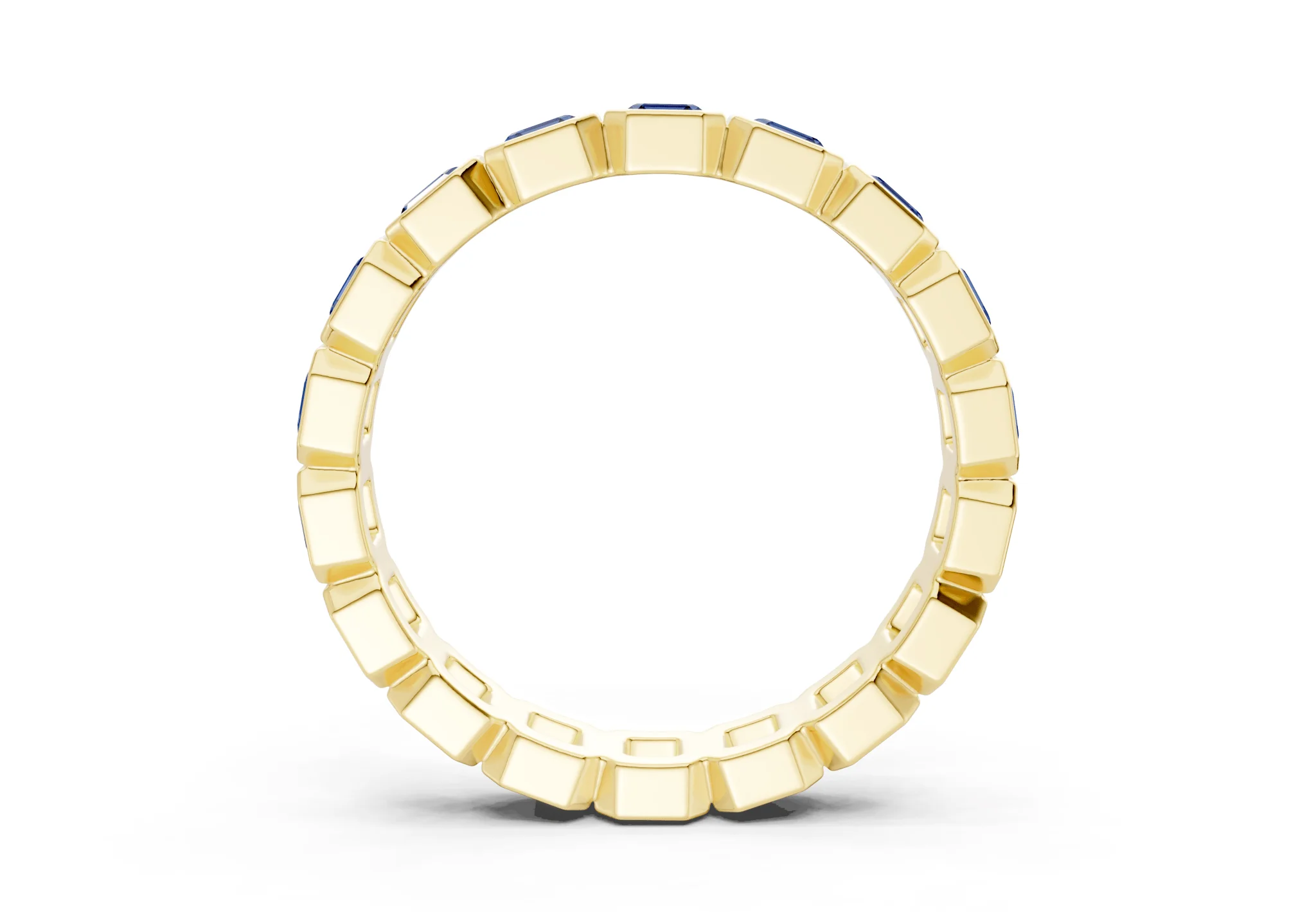 Petite Elysees Asscher Cut Sapphire Gemstone Eternity Band 1½ Carat Total Wt. - Image 2