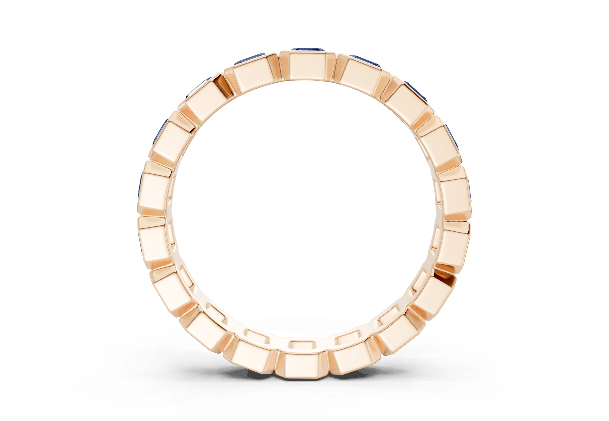 Petite Elysees Asscher Cut Sapphire Gemstone Eternity Band 1½ Carat Total Wt. - Image 6