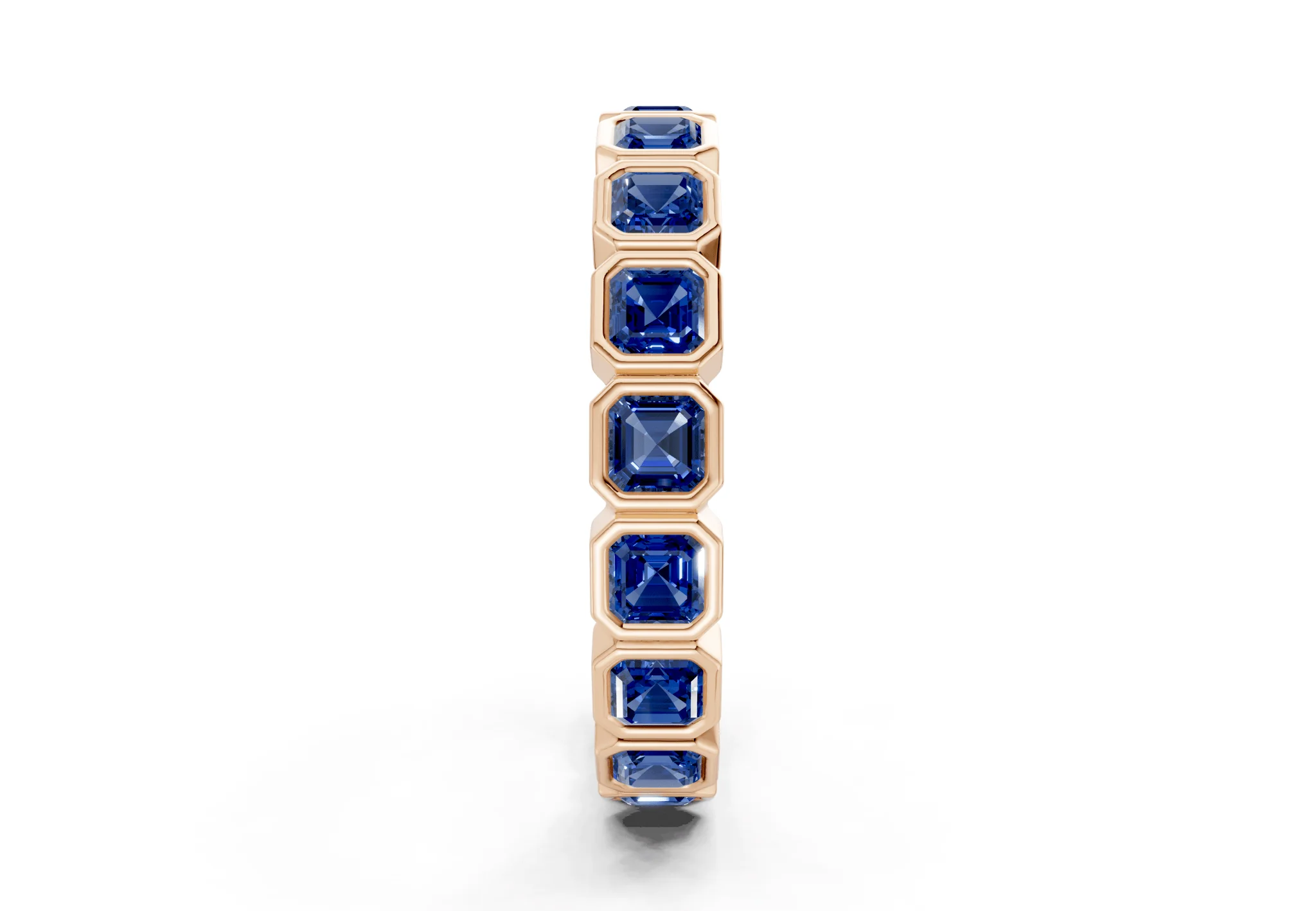 Petite Elysees Asscher Cut Sapphire Gemstone Eternity Band 1½ Carat Total Wt. - Image 7