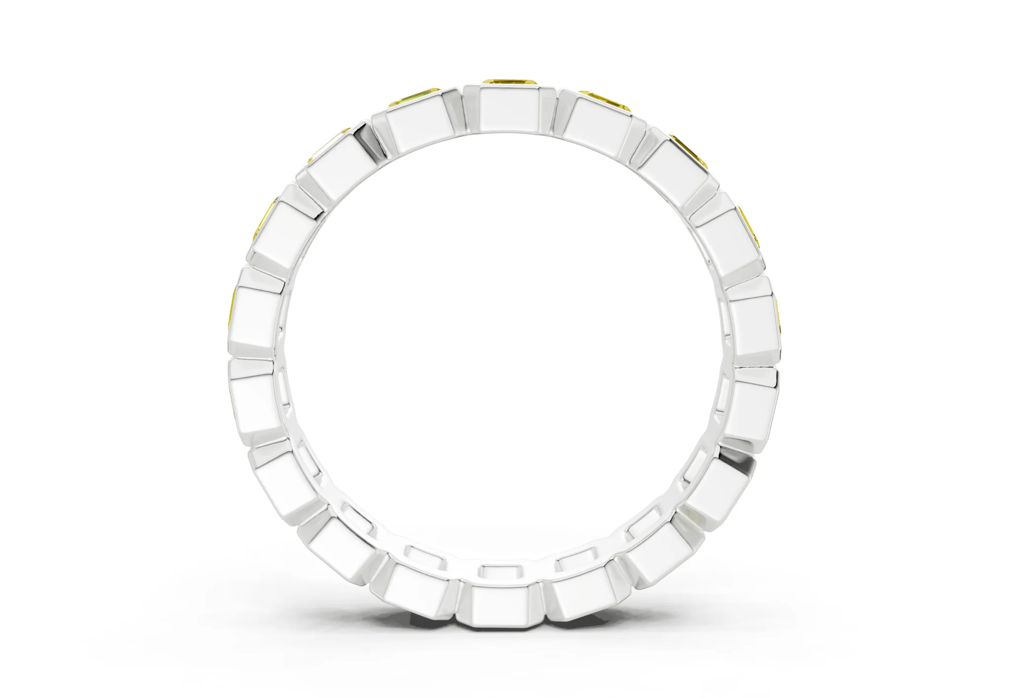 Petite Elysees Asscher Cut Yellow Diamond Eternity Band 1½ Carat Total Wt. - Image 10