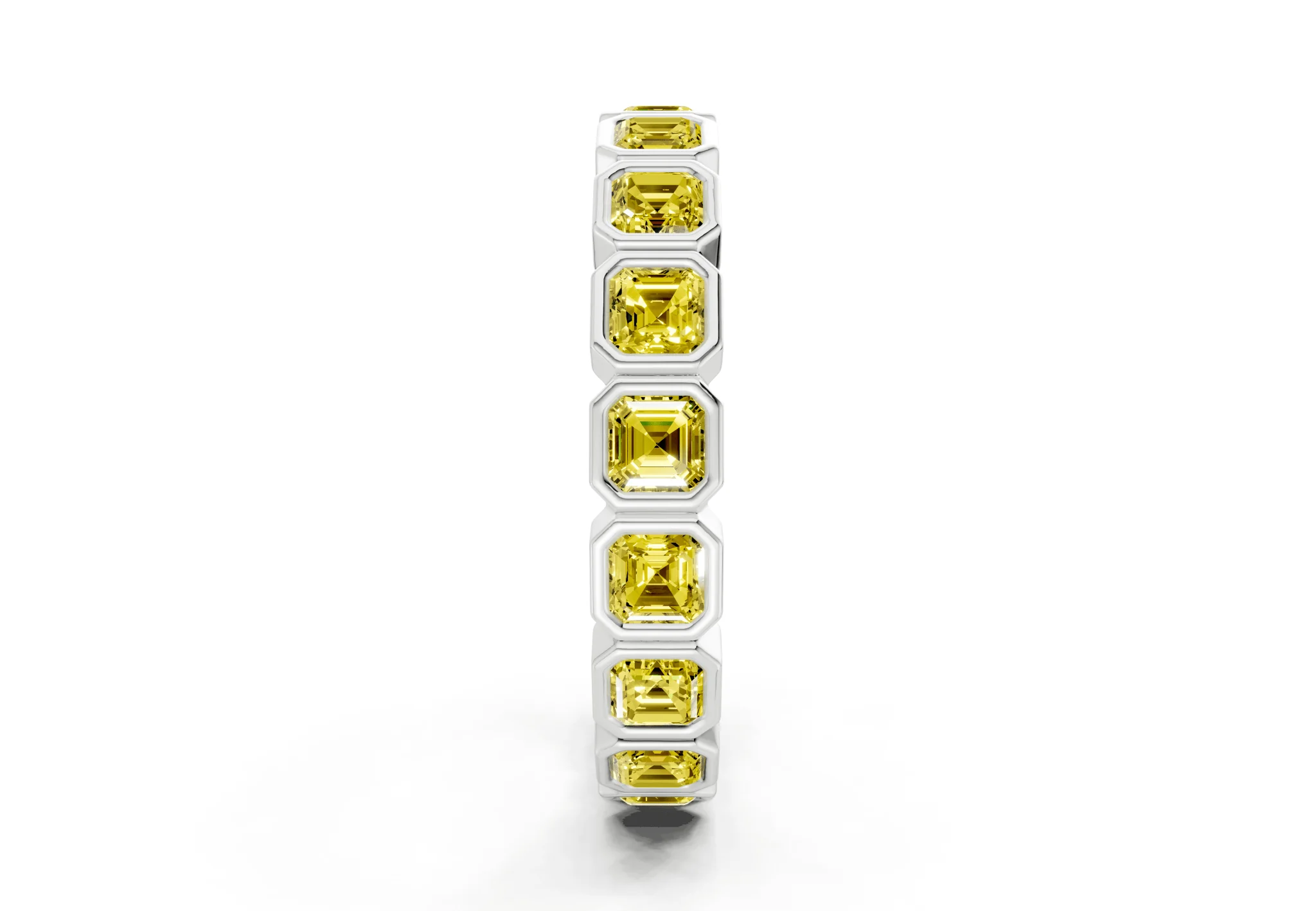 Petite Elysees Asscher Cut Yellow Diamond Eternity Band 1½ Carat Total Wt. - Image 11