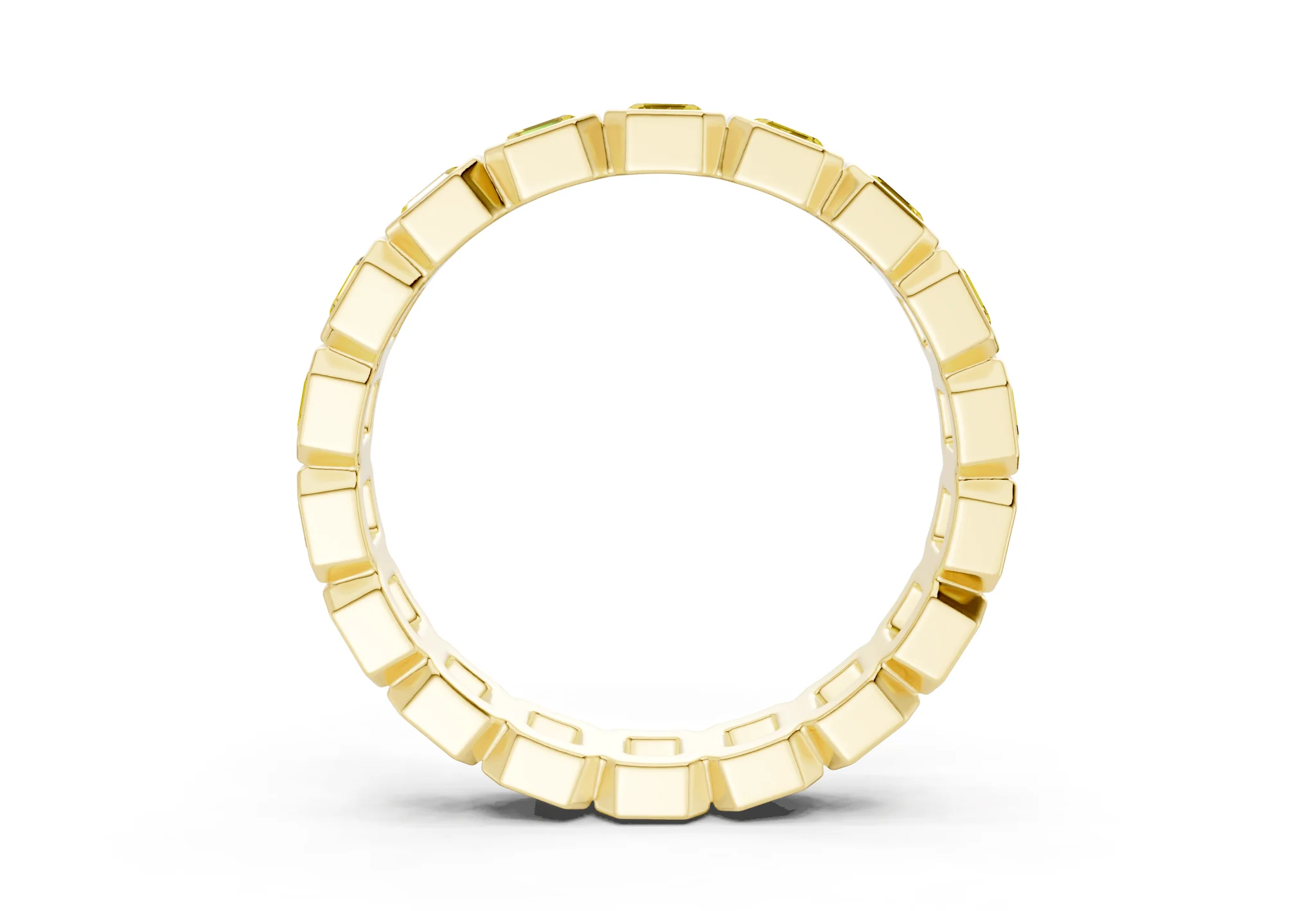 Petite Elysees Asscher Cut Yellow Diamond Eternity Band 1½ Carat Total Wt. - Image 2