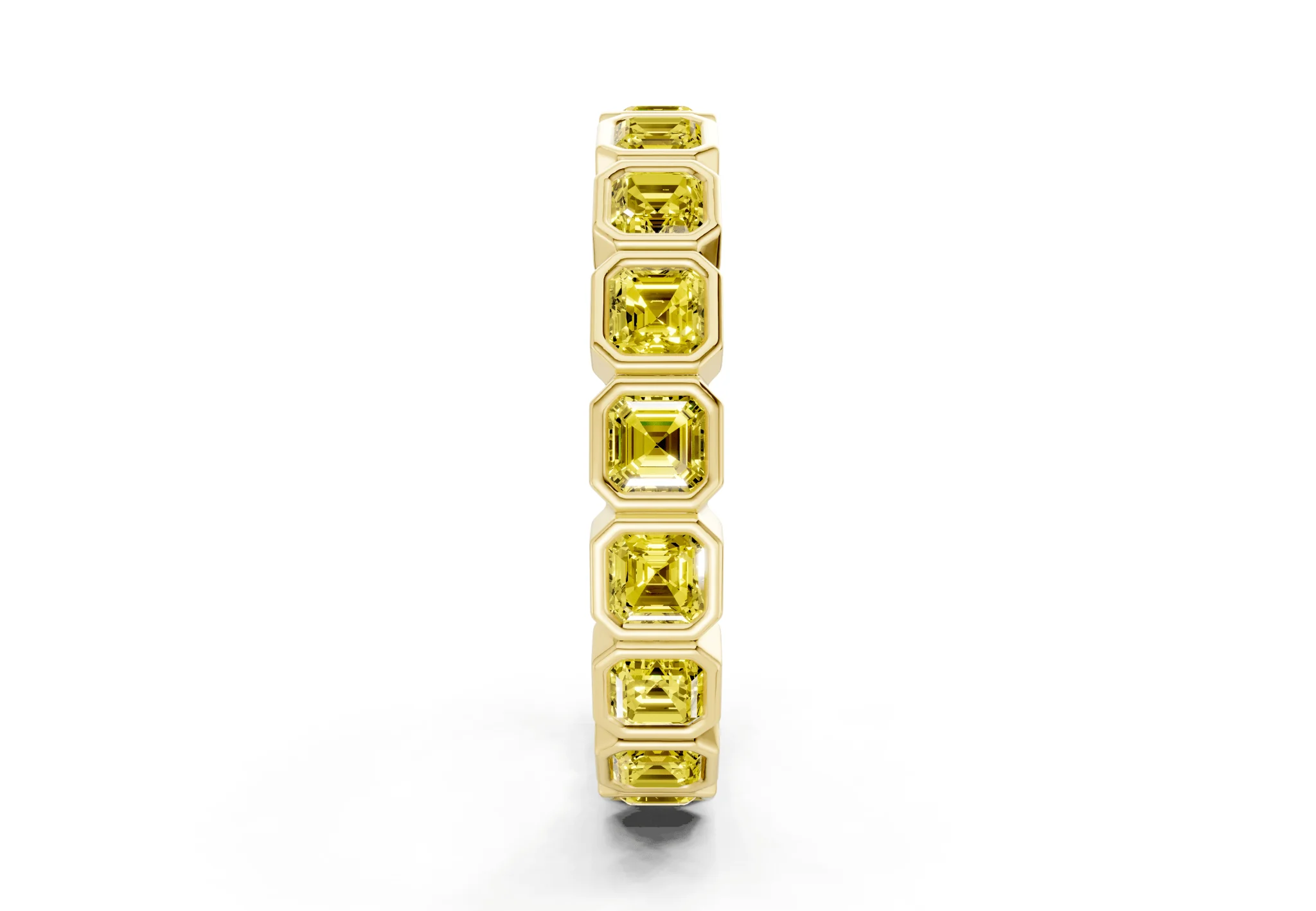 Petite Elysees Asscher Cut Yellow Diamond Eternity Band 1½ Carat Total Wt. - Image 3