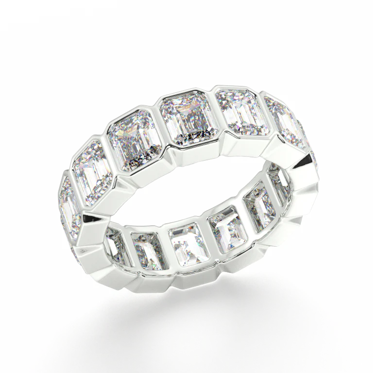 Petite Elysees Emerald Classic Eternity Bands - 2ct - Image 5