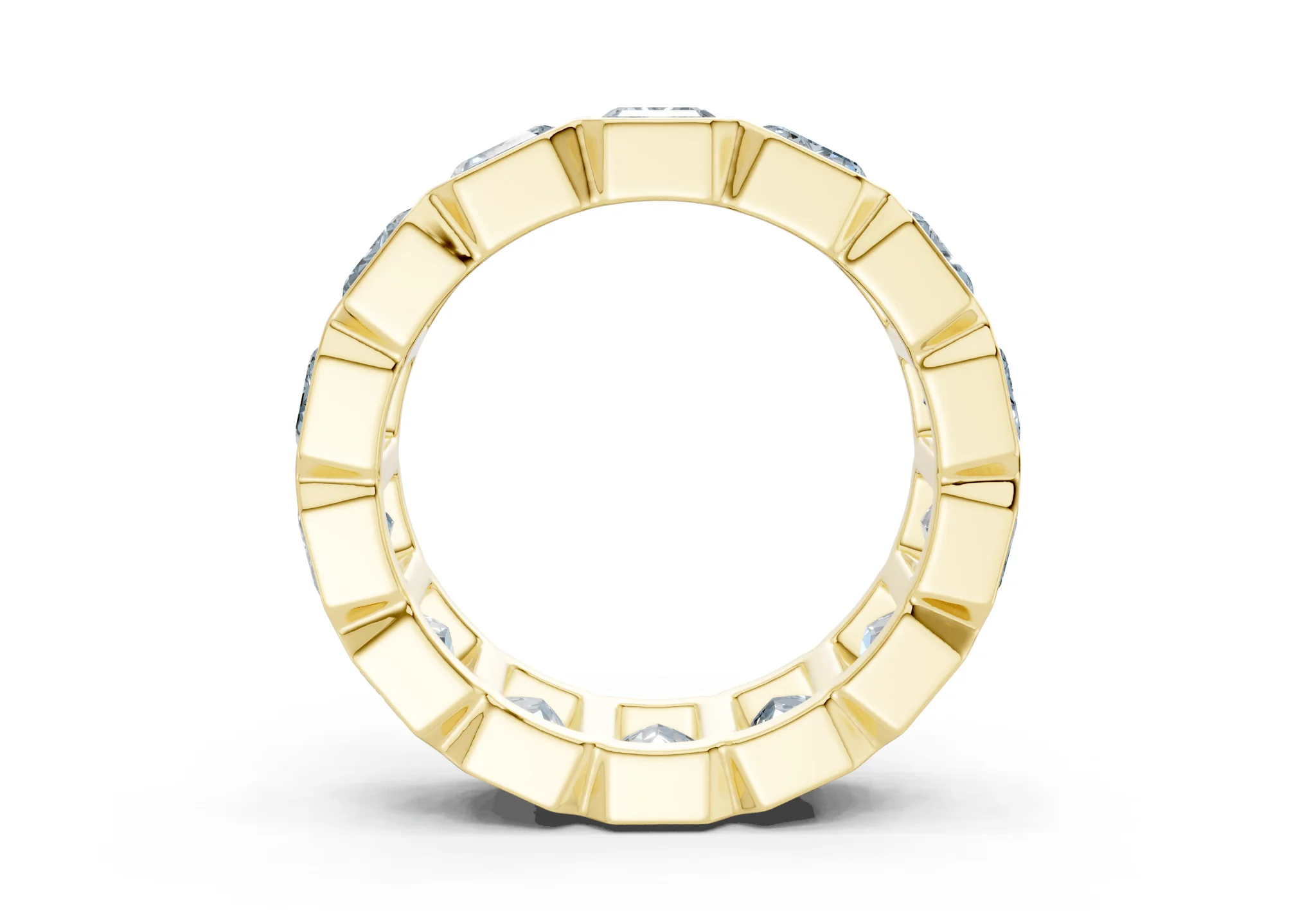Petite Elysees Emerald Cut Blue Diamond Eternity Band 2 Carat Total Wt. - Image 2
