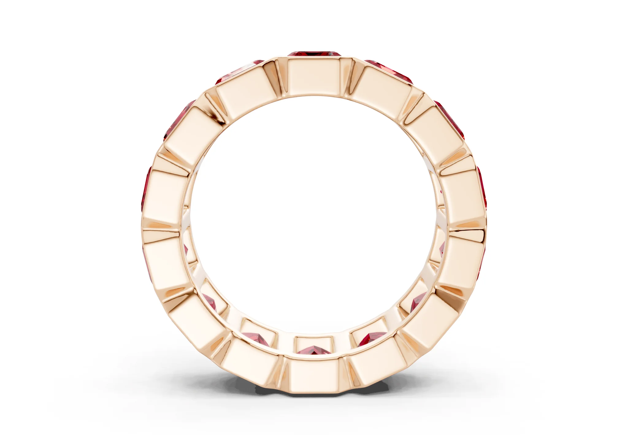 Petite Elysees Emerald Cut Ruby Gemstone Eternity Band 2 Carat Total Wt. - Image 6