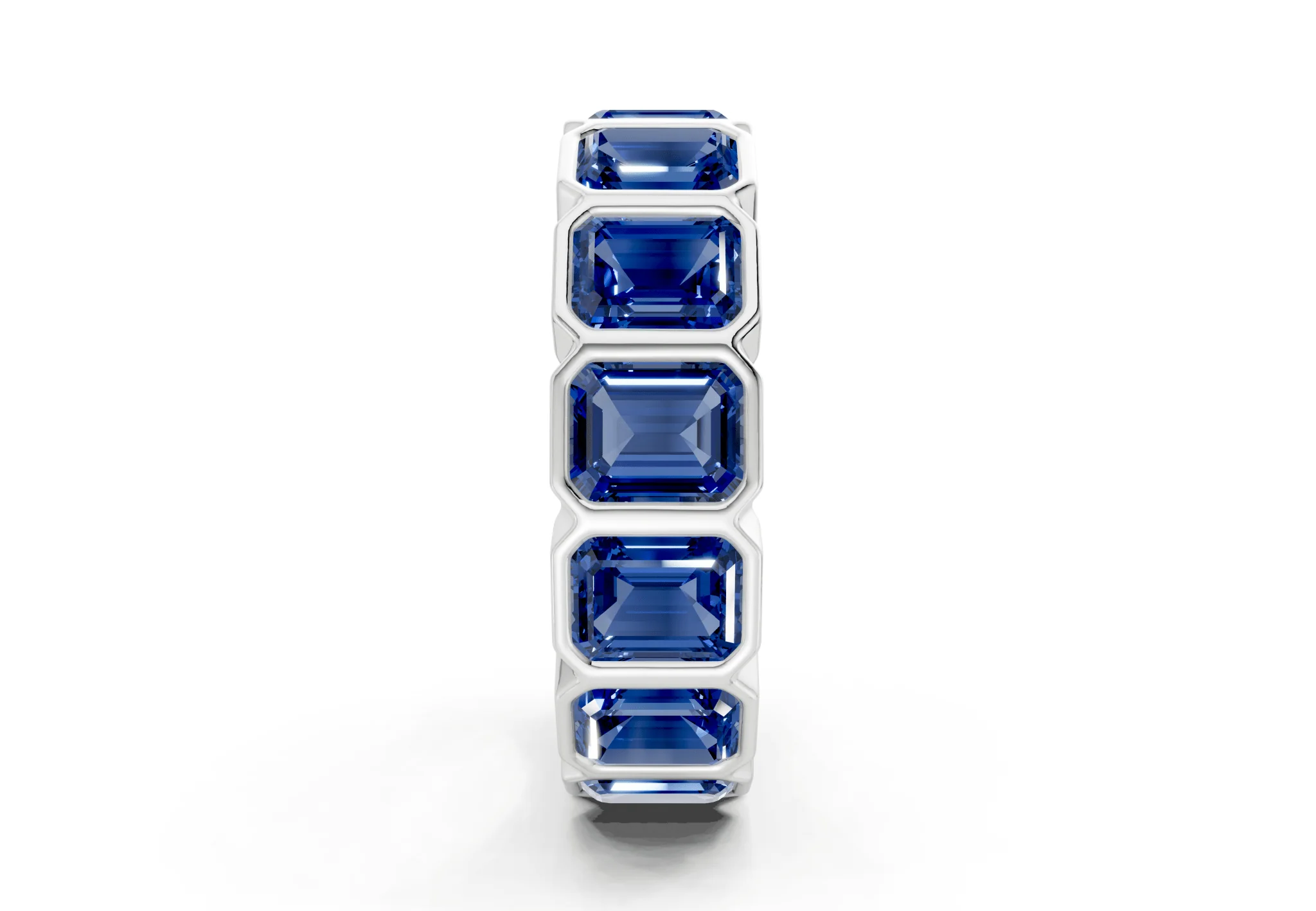 Petite Elysees Emerald Cut Sapphire Gemstone Eternity Band 2 Carat Total Wt. - Image 11