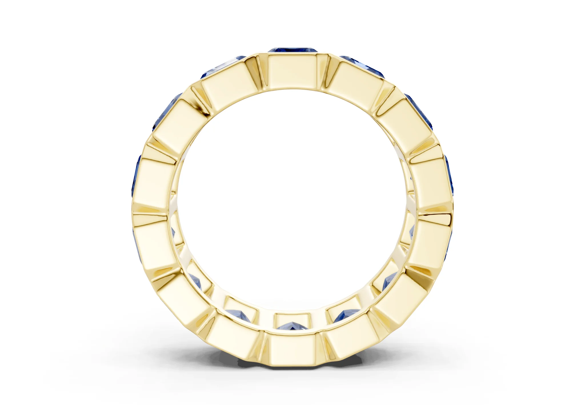 Petite Elysees Emerald Cut Sapphire Gemstone Eternity Band 2 Carat Total Wt. - Image 2