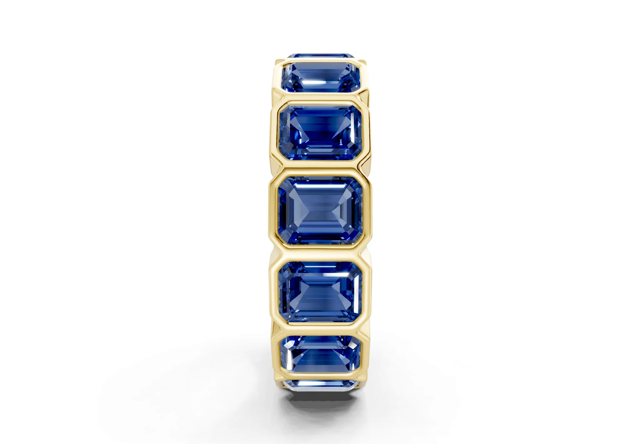 Petite Elysees Emerald Cut Sapphire Gemstone Eternity Band 2 Carat Total Wt. - Image 3