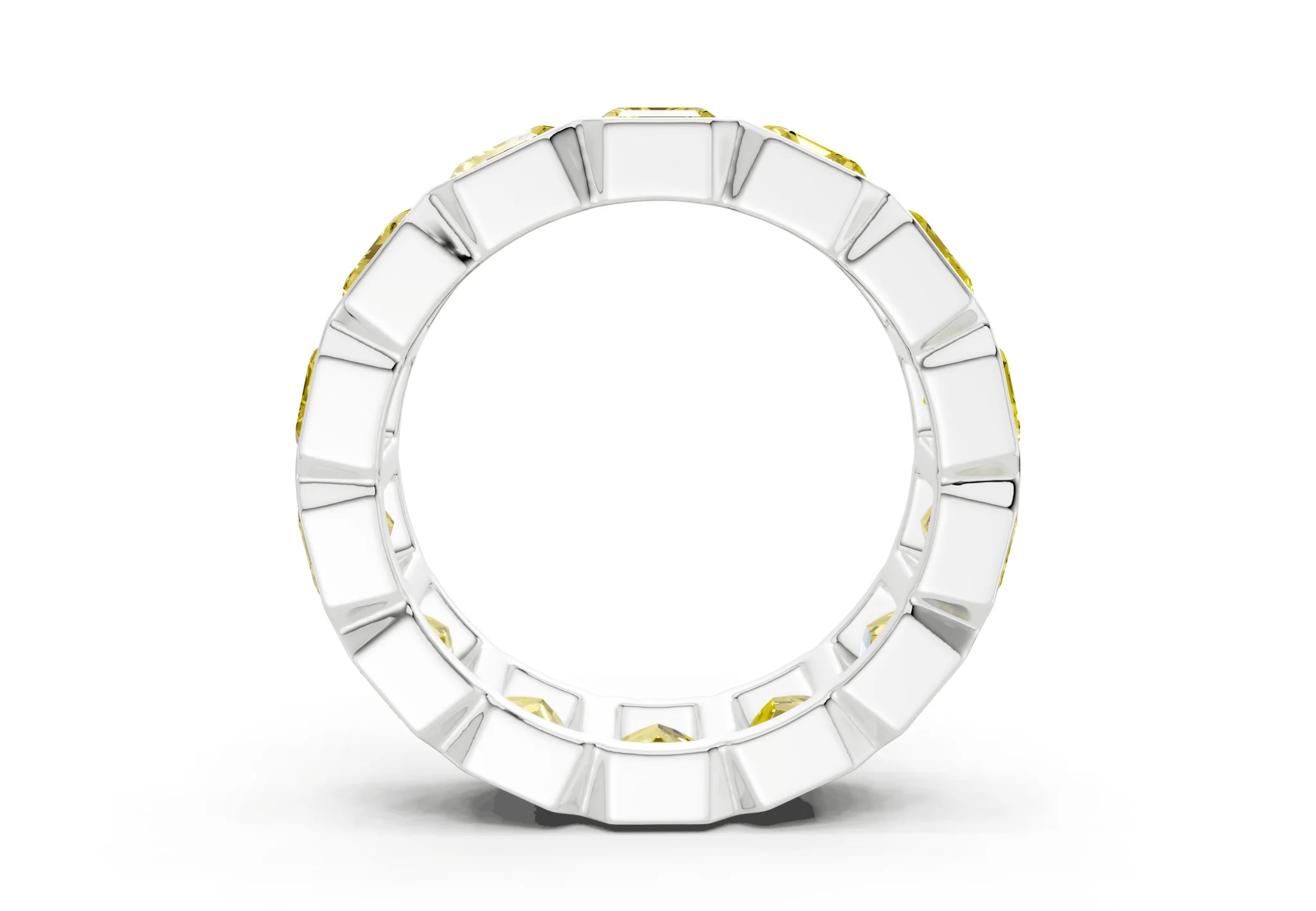 Petite Elysees Emerald Cut Yellow Diamond Eternity Band 2 Carat Total Wt. - Image 10