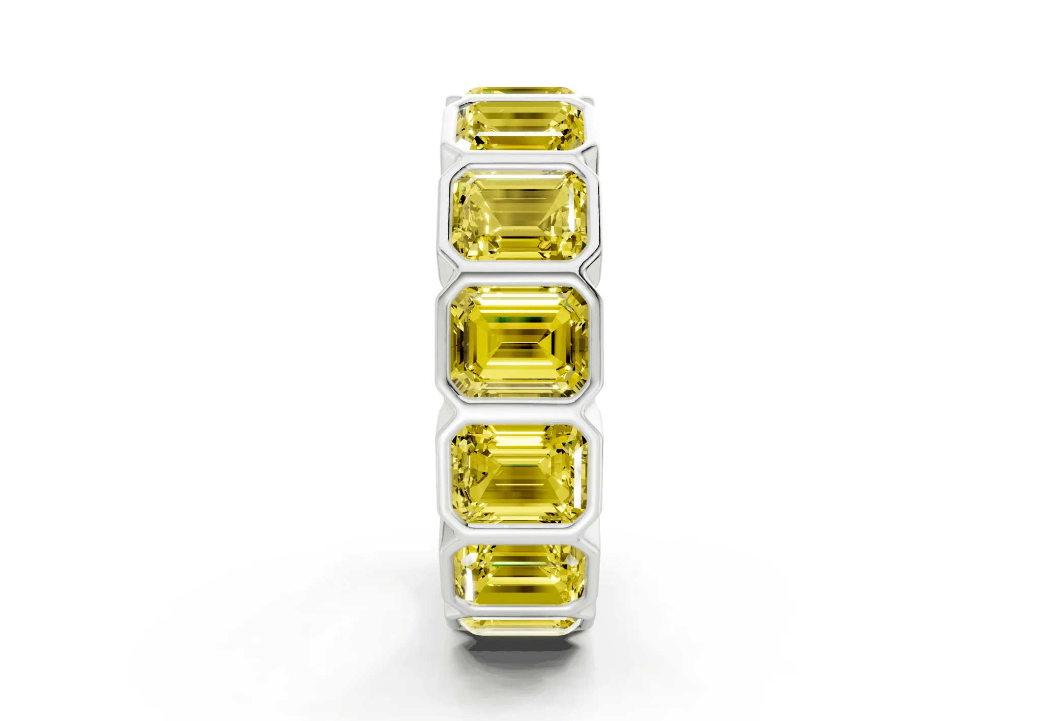 Petite Elysees Emerald Cut Yellow Diamond Eternity Band 2 Carat Total Wt. - Image 11