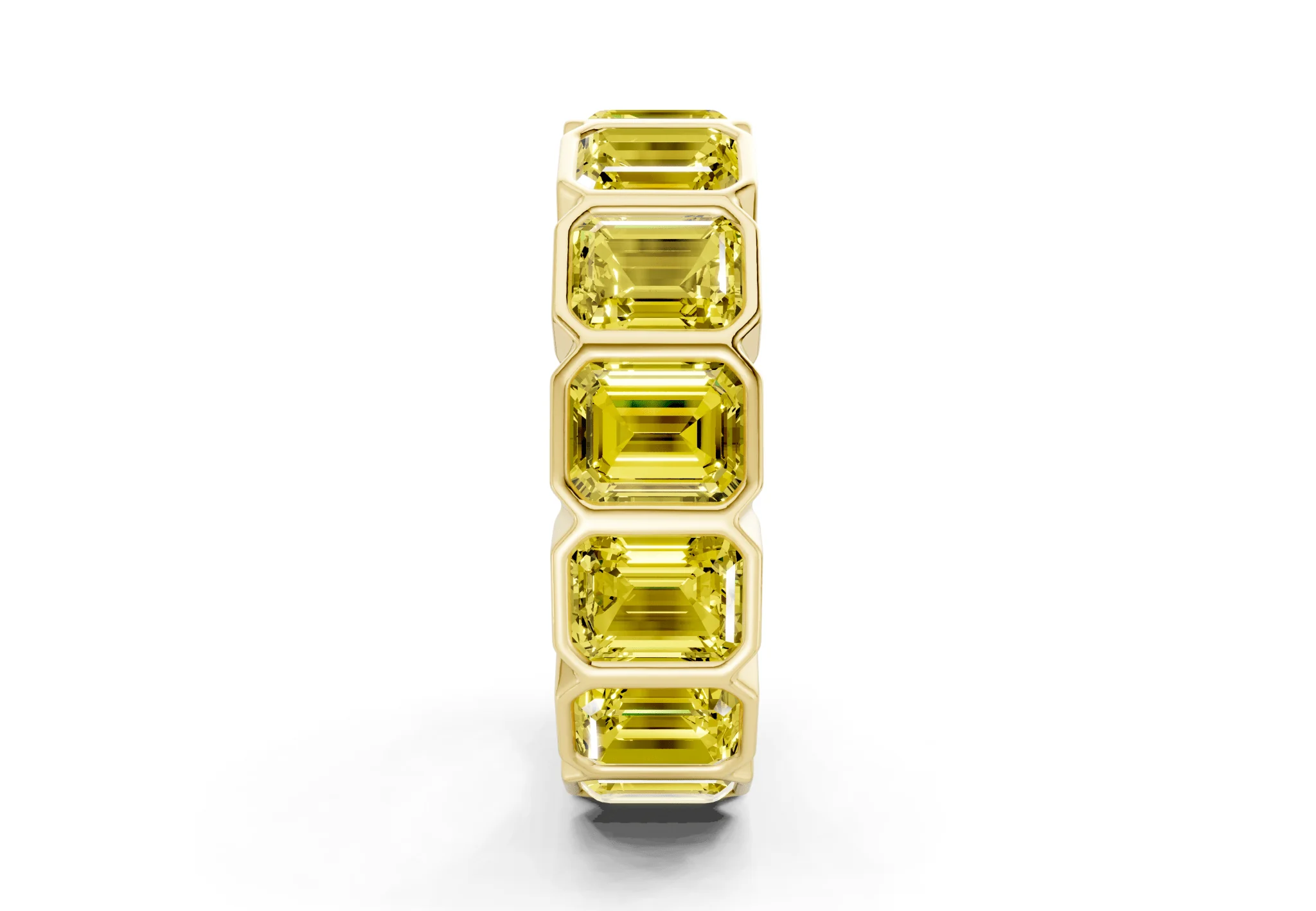 Petite Elysees Emerald Cut Yellow Diamond Eternity Band 2 Carat Total Wt. - Image 3