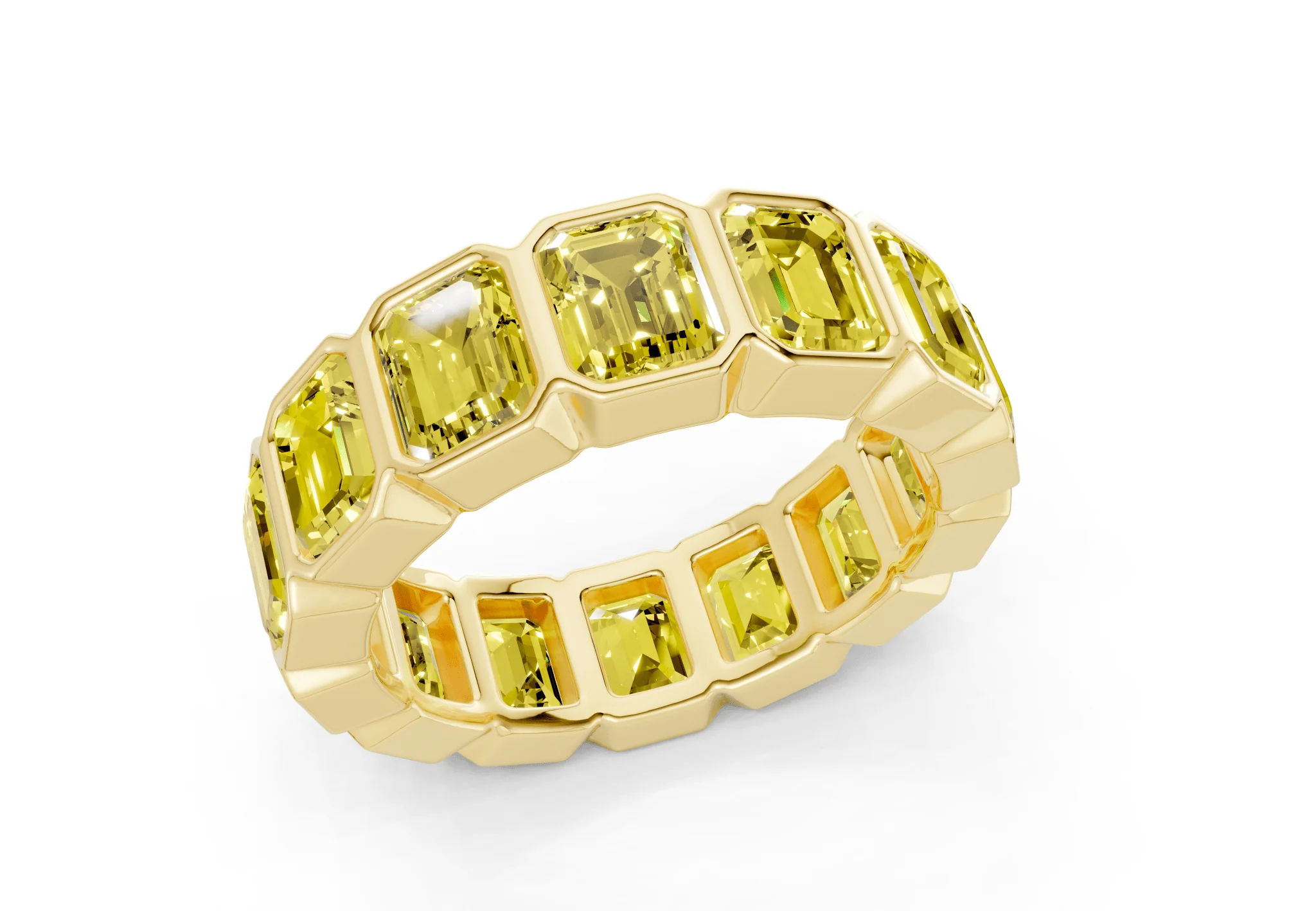 Petite Elysees Emerald Cut Yellow Diamond Eternity Band 2 Carat Total Wt. - Image 4