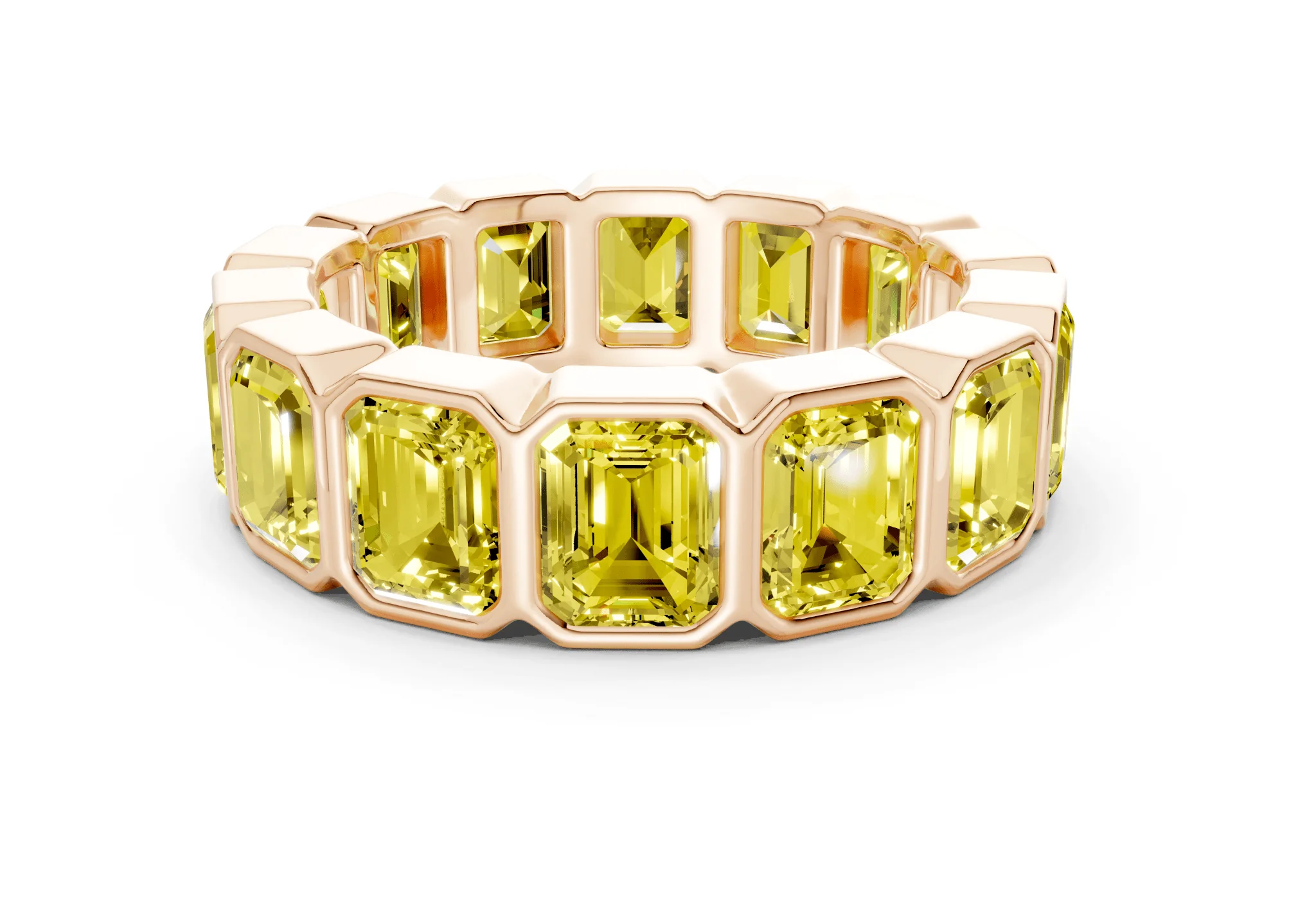 Petite Elysees Emerald Cut Yellow Diamond Eternity Band 2 Carat Total Wt. - Image 5