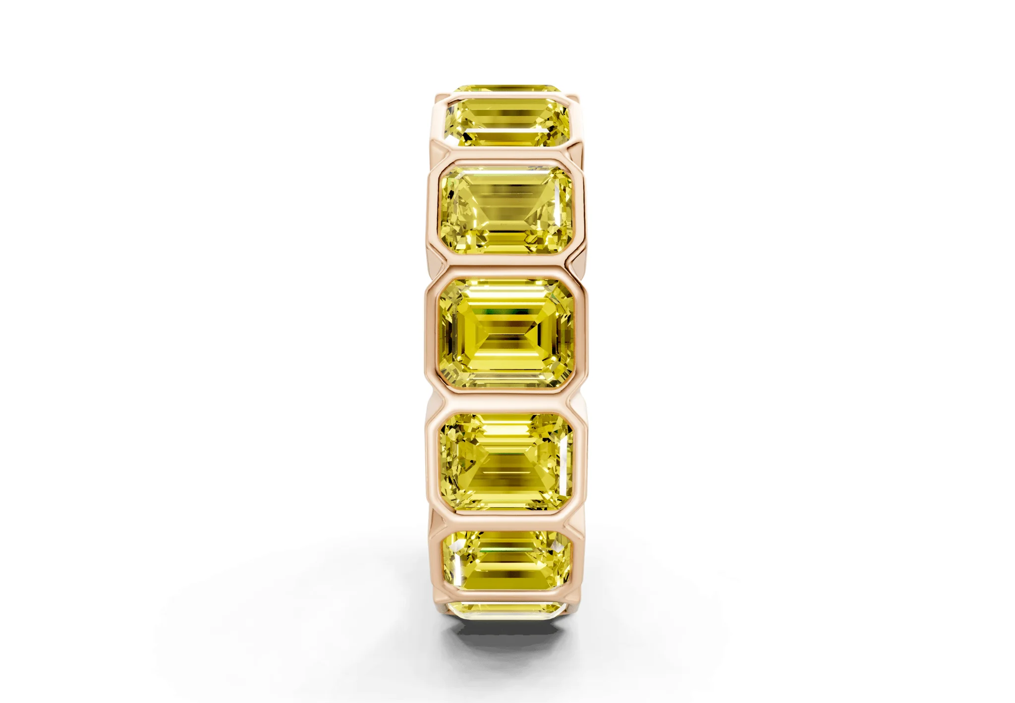 Petite Elysees Emerald Cut Yellow Diamond Eternity Band 2 Carat Total Wt. - Image 7