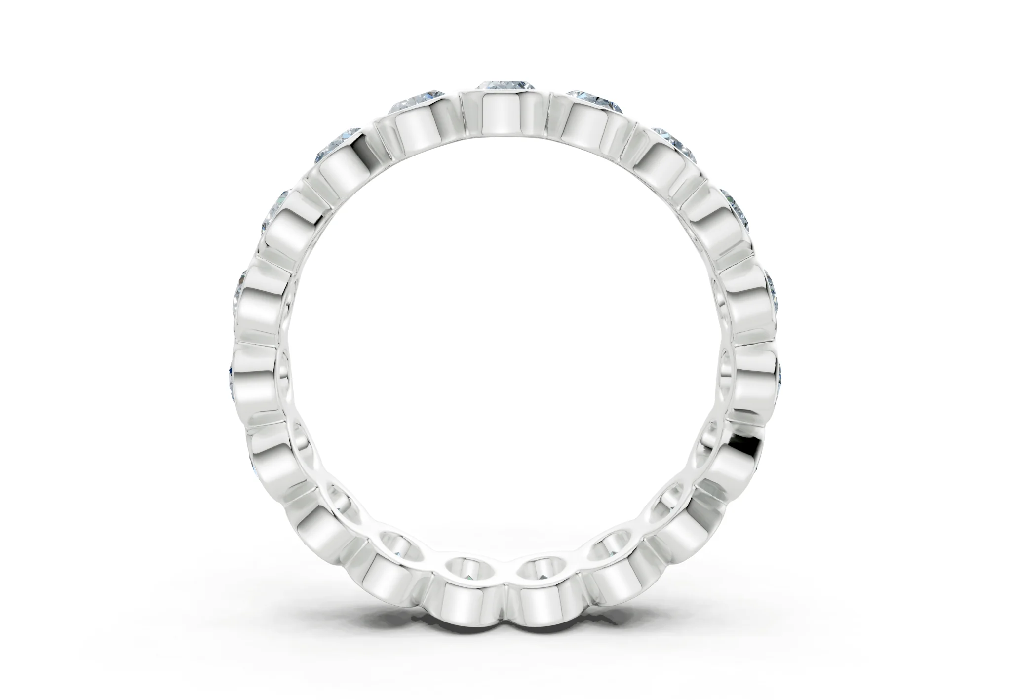 Petite Elysees Oval Cut Blue Diamond Eternity Band 2 Carat Total Wt. - Image 10
