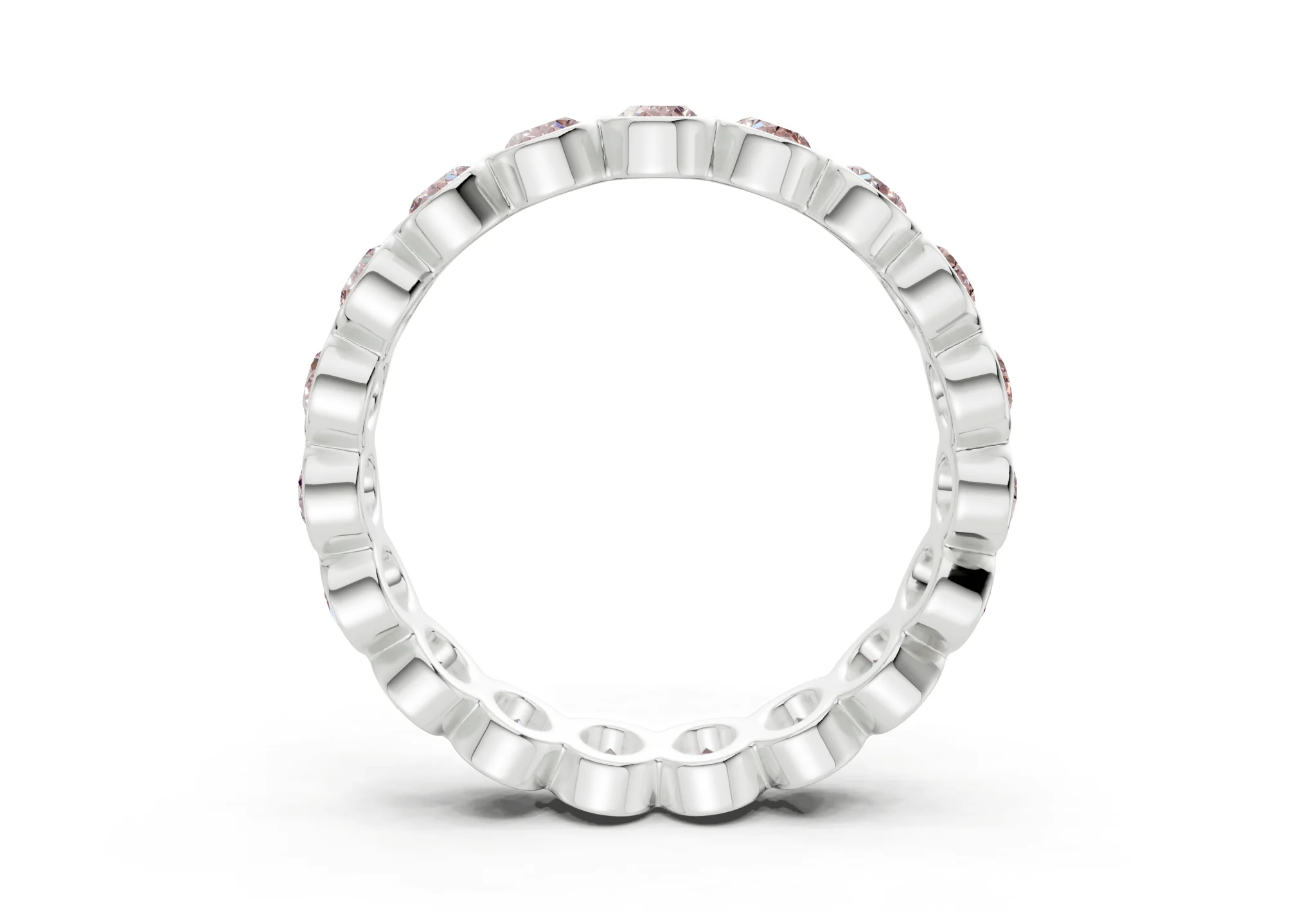 Petite Elysees Oval Cut Pink Diamond Eternity Band 2 Carat Total Wt. - Image 10