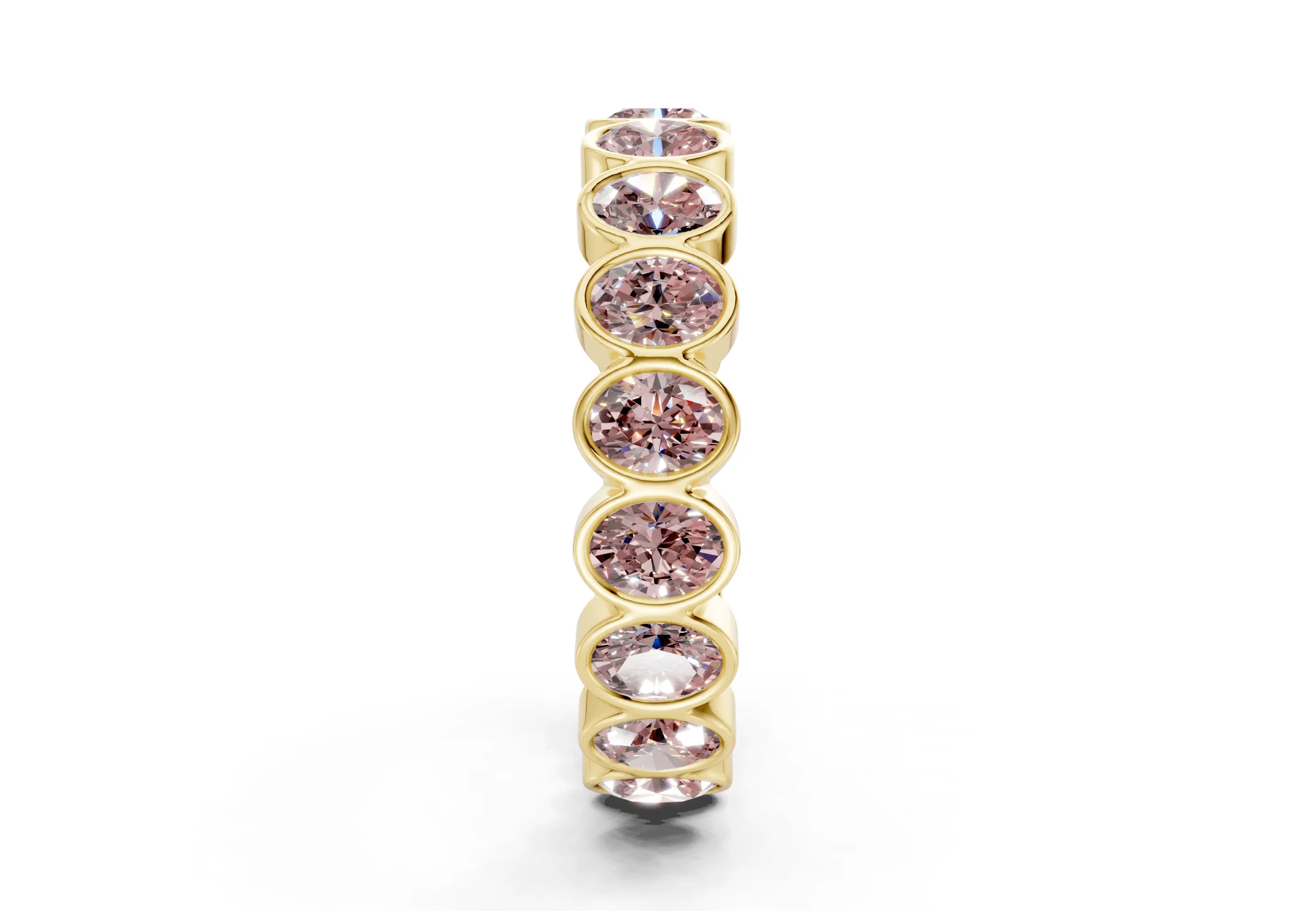 Petite Elysees Oval Cut Pink Diamond Eternity Band 2 Carat Total Wt. - Image 3