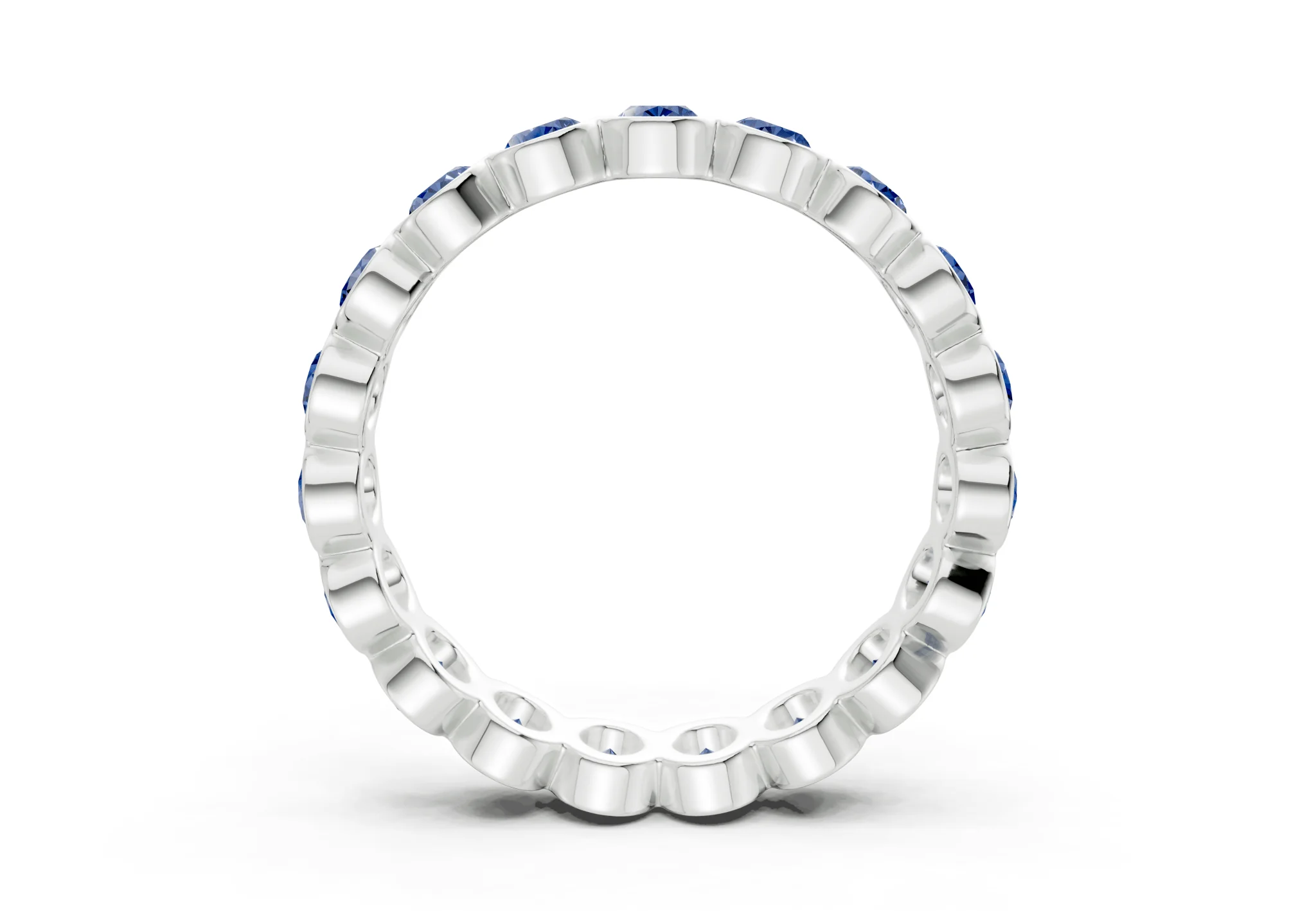 Petite Elysees Oval Cut Sapphire Gemstone Eternity Band 2 Carat Total Wt. - Image 10