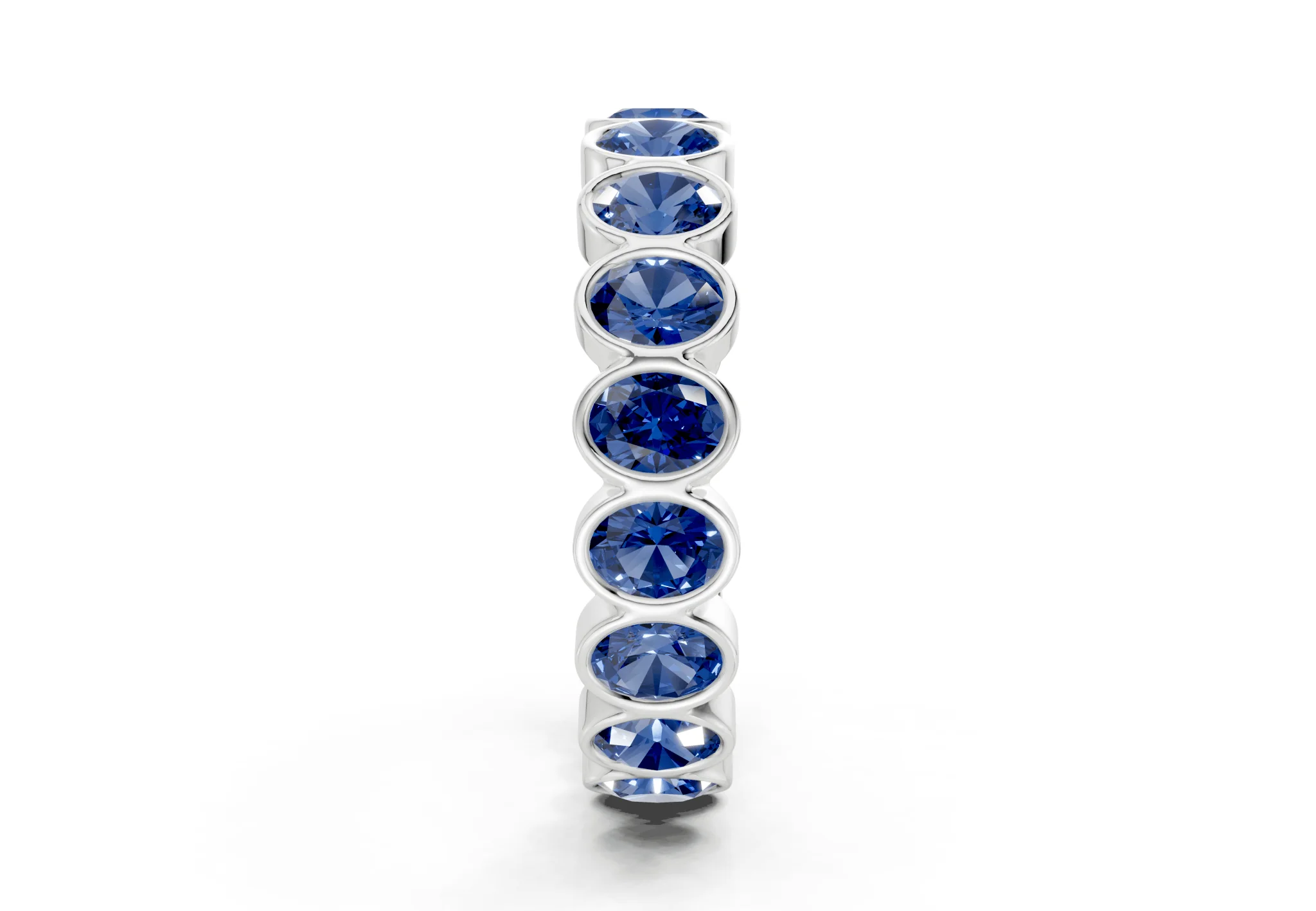 Petite Elysees Oval Cut Sapphire Gemstone Eternity Band 2 Carat Total Wt. - Image 11