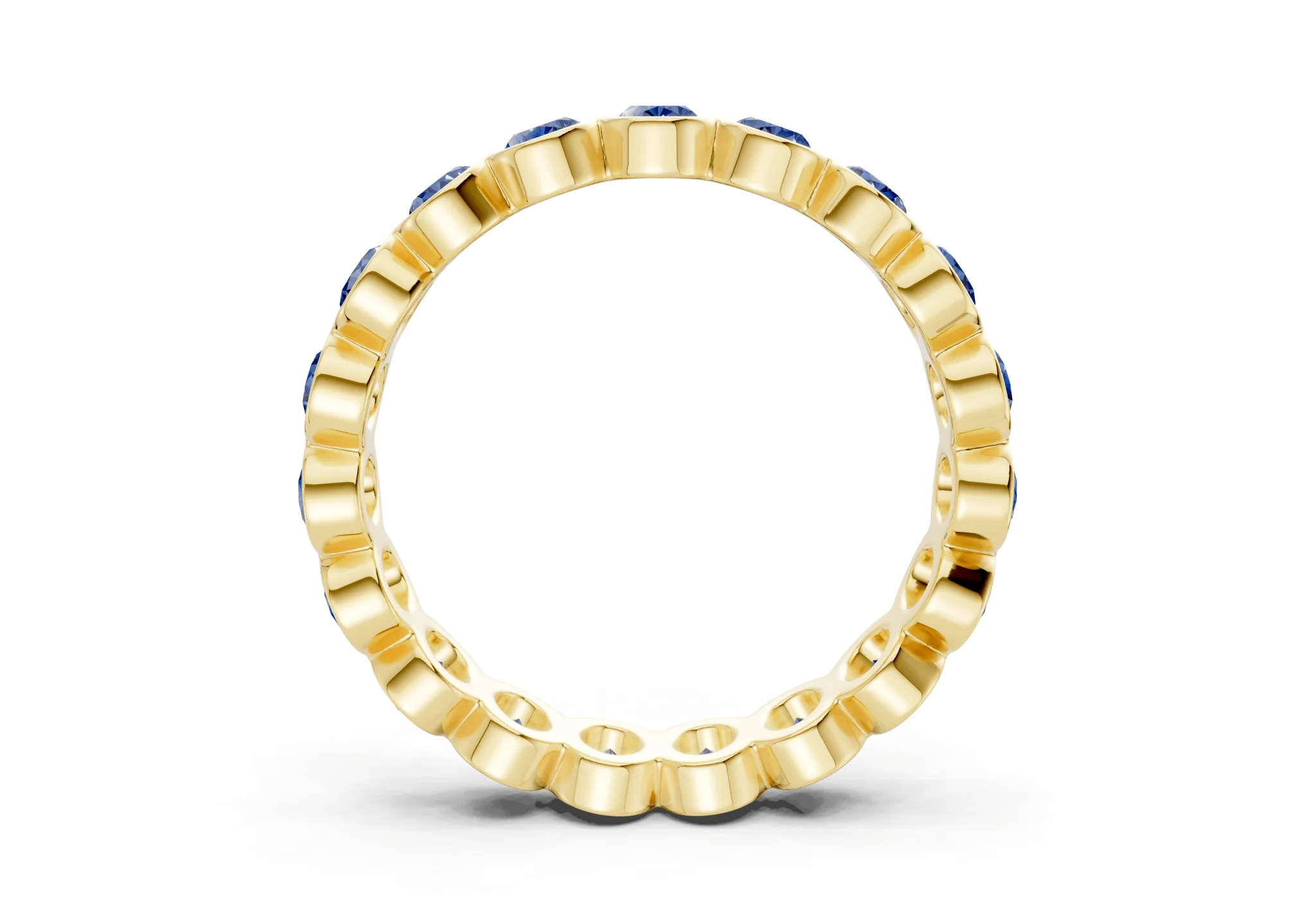 Petite Elysees Oval Cut Sapphire Gemstone Eternity Band 2 Carat Total Wt. - Image 2