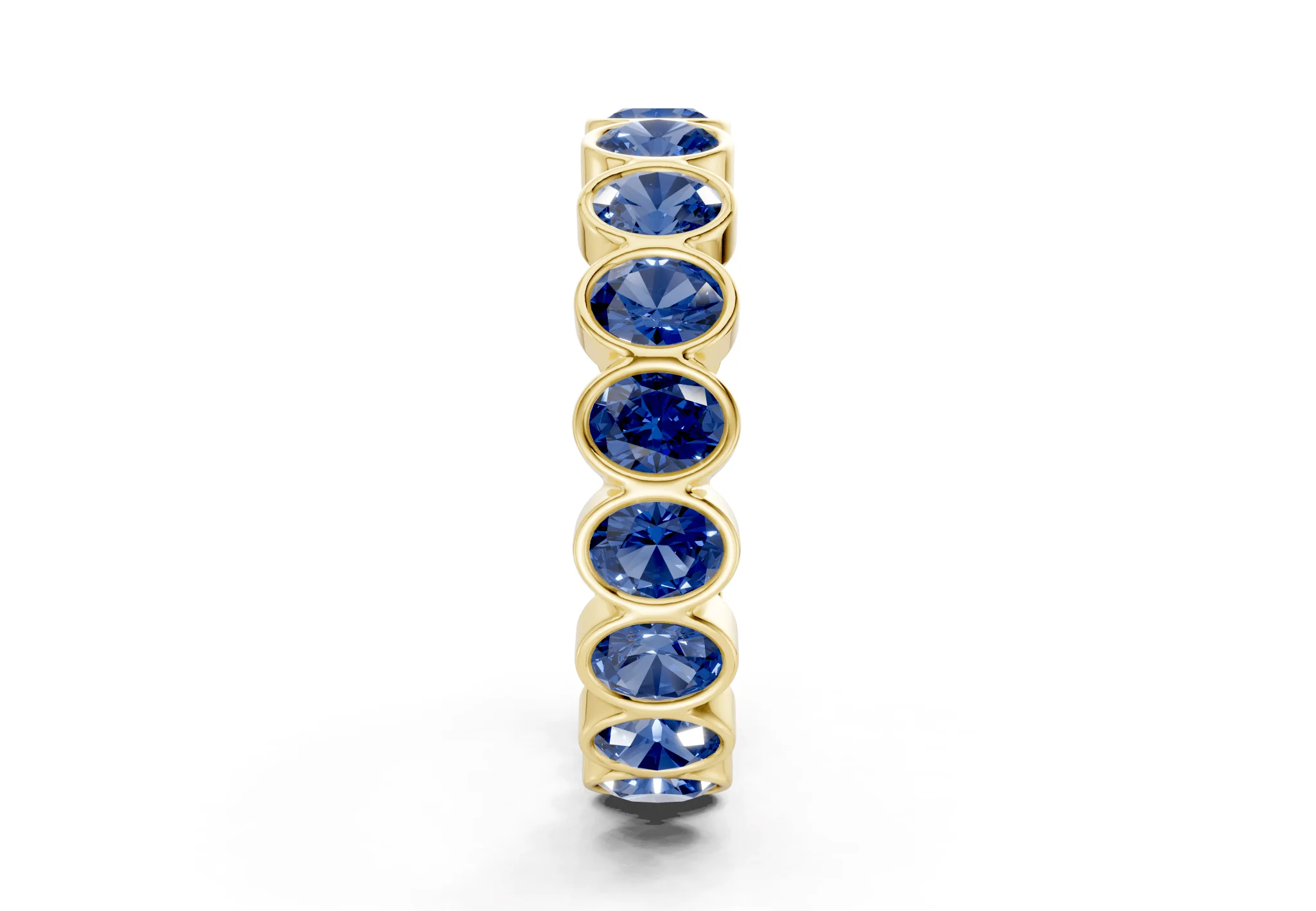 Petite Elysees Oval Cut Sapphire Gemstone Eternity Band 2 Carat Total Wt. - Image 3