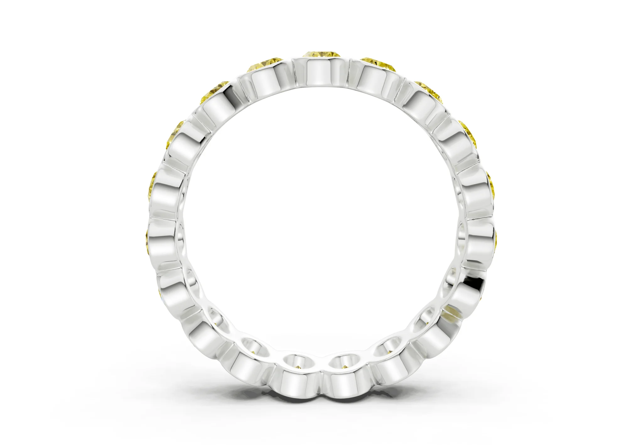 Petite Elysees Oval Cut Yellow Diamond Eternity Band 2 Carat Total Wt. - Image 10
