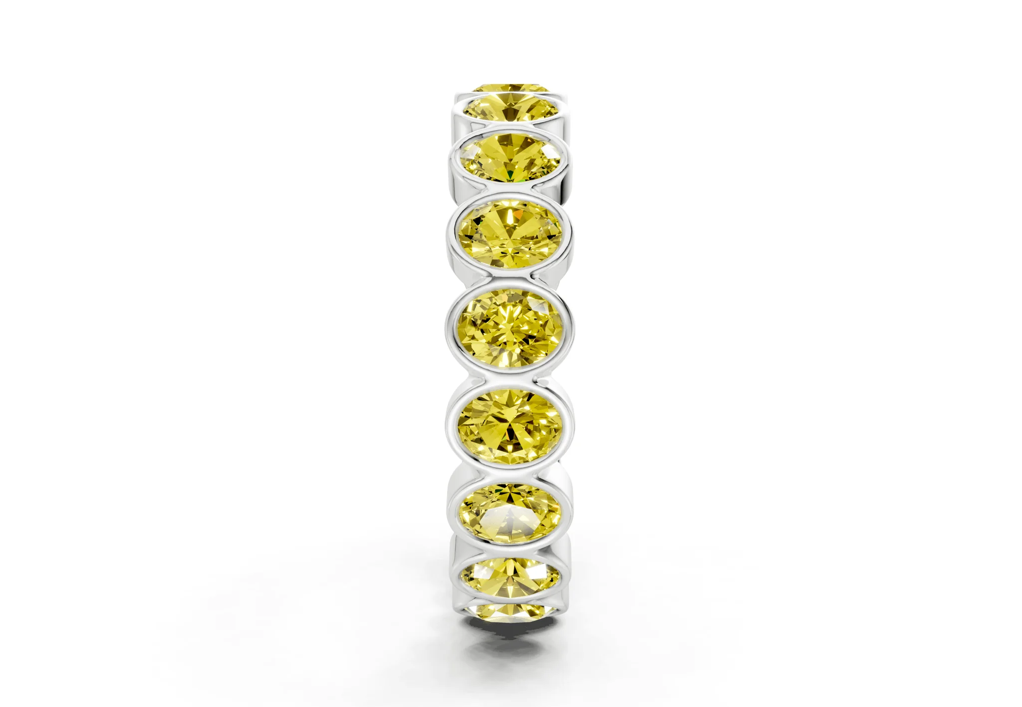 Petite Elysees Oval Cut Yellow Diamond Eternity Band 2 Carat Total Wt. - Image 11