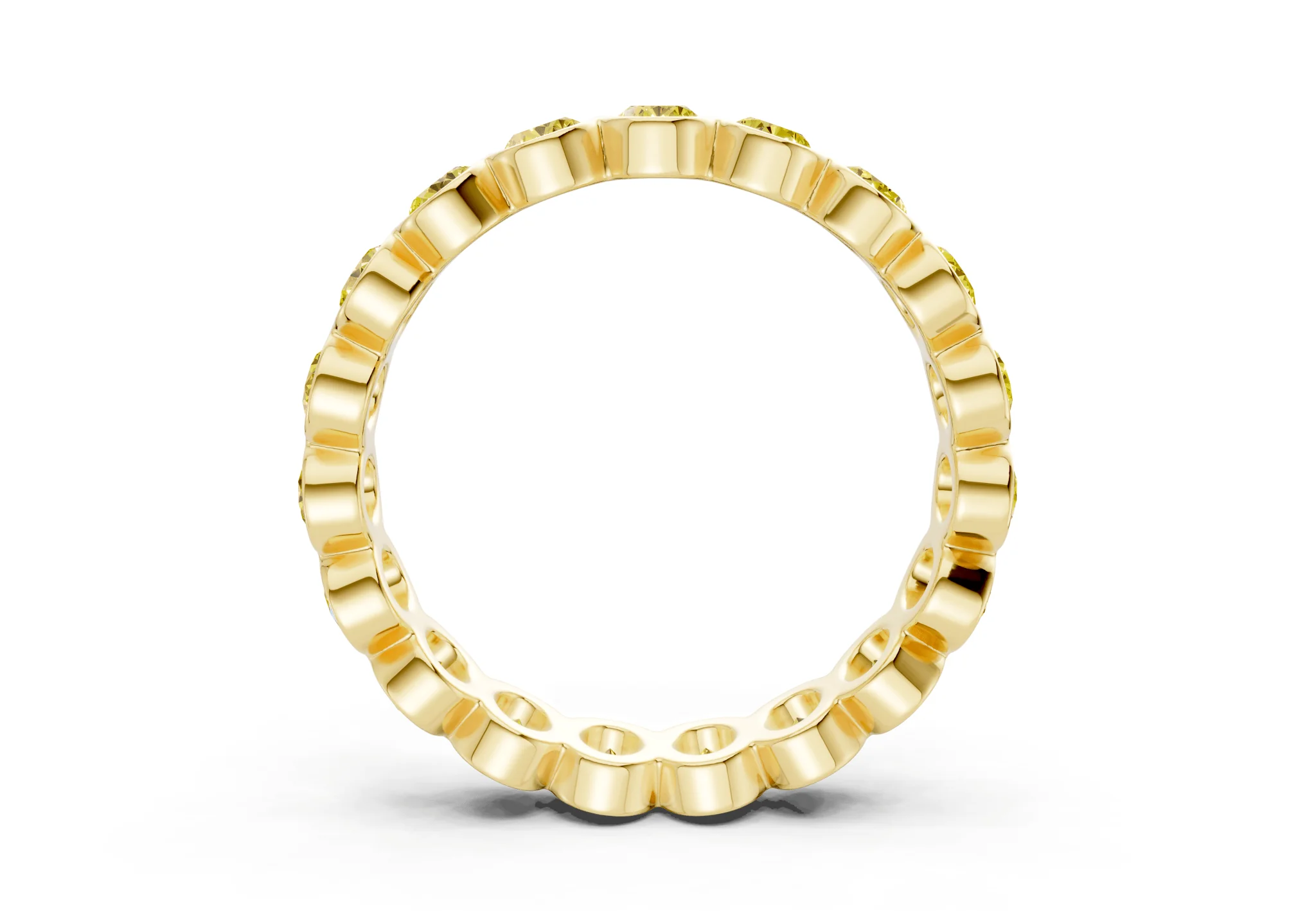 Petite Elysees Oval Cut Yellow Diamond Eternity Band 2 Carat Total Wt. - Image 2