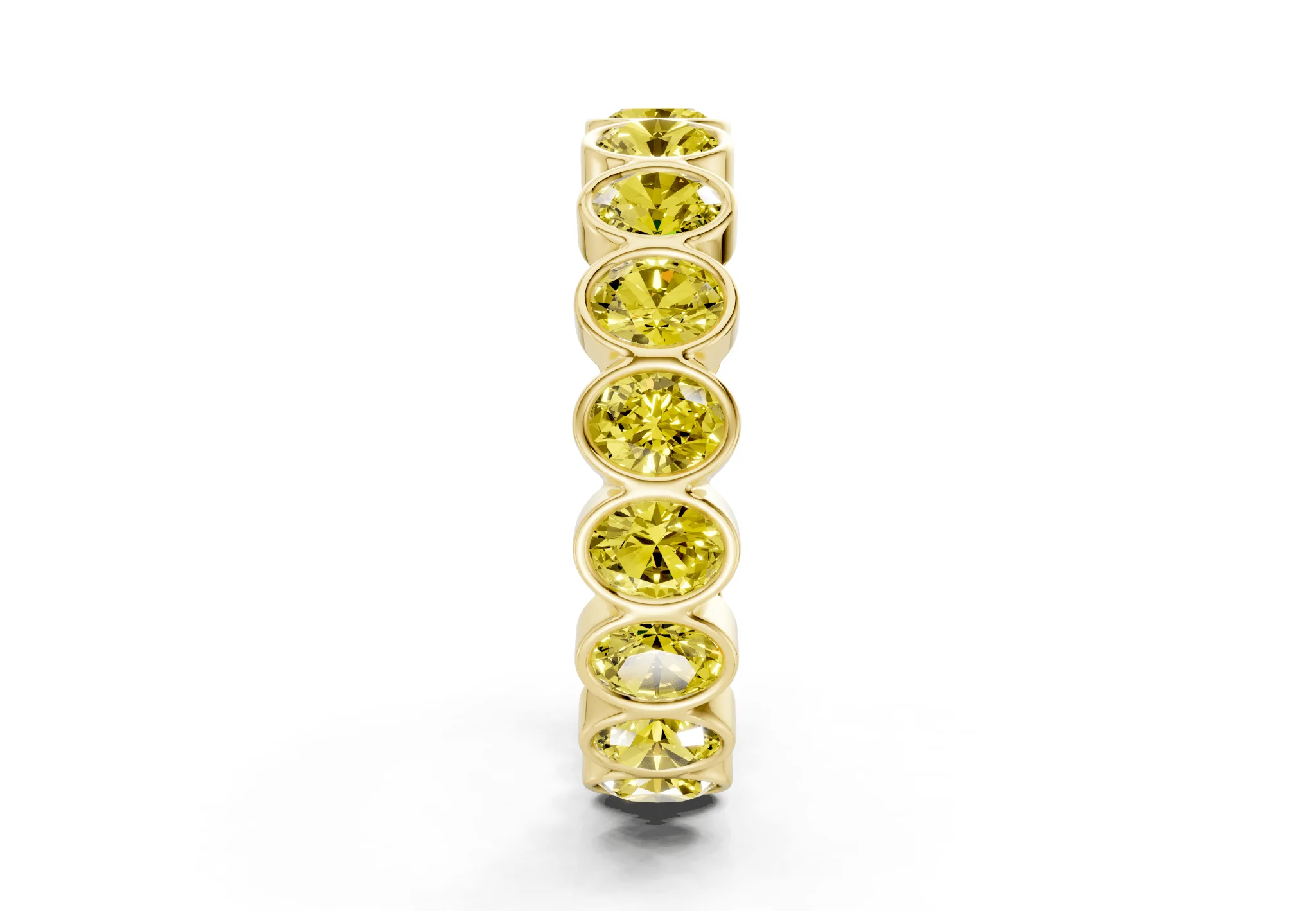 Petite Elysees Oval Cut Yellow Diamond Eternity Band 2 Carat Total Wt. - Image 3
