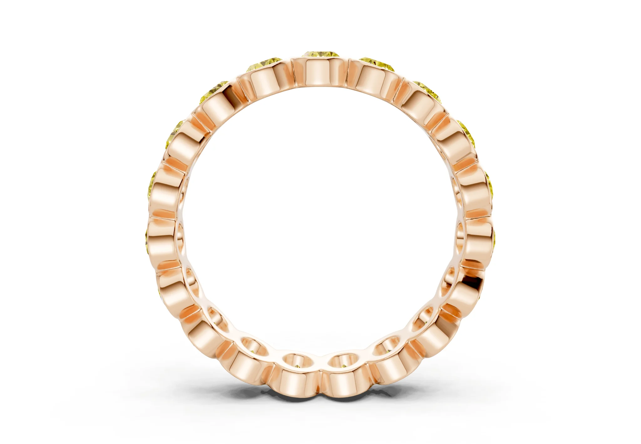 Petite Elysees Oval Cut Yellow Diamond Eternity Band 2 Carat Total Wt. - Image 6
