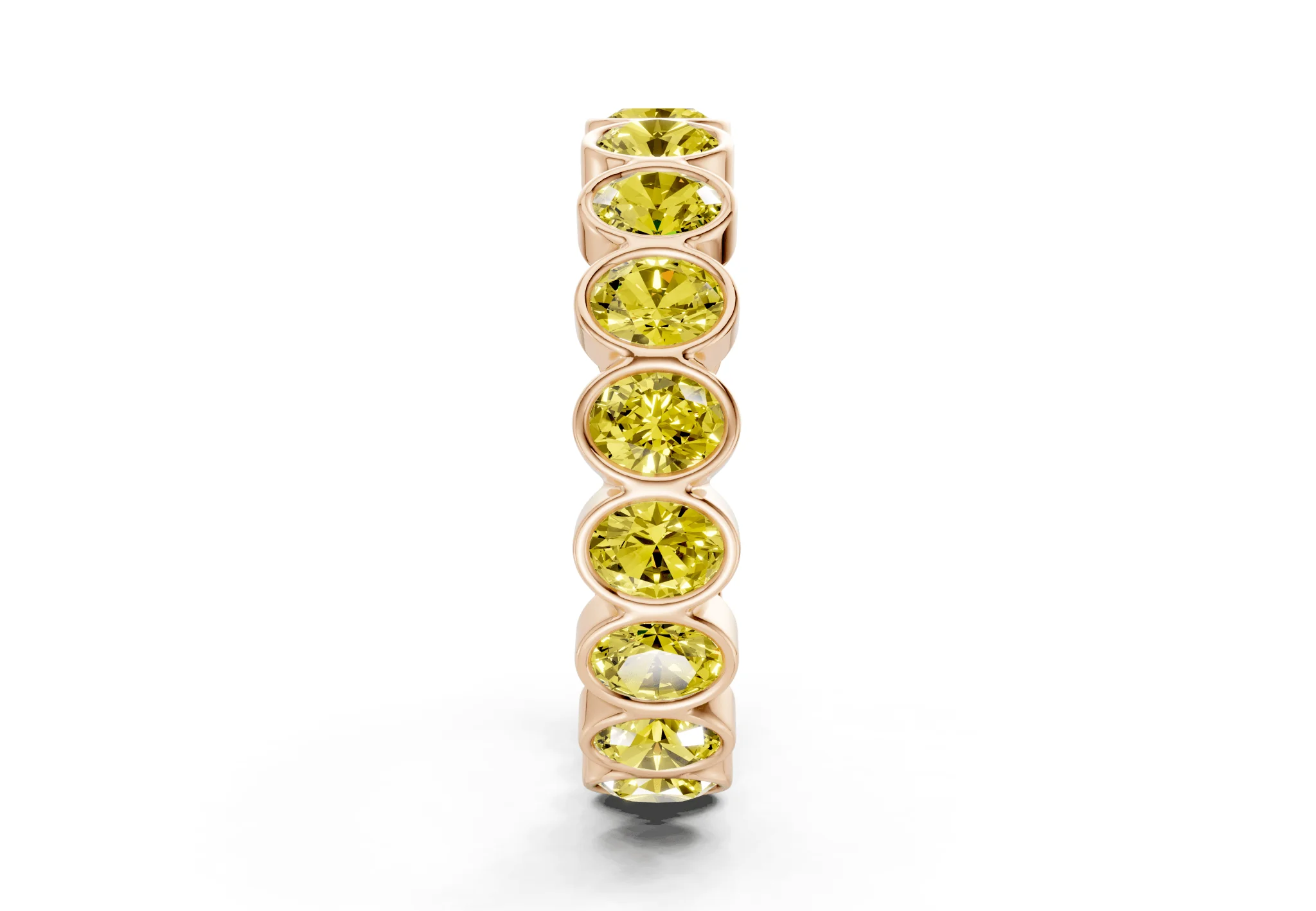 Petite Elysees Oval Cut Yellow Diamond Eternity Band 2 Carat Total Wt. - Image 7