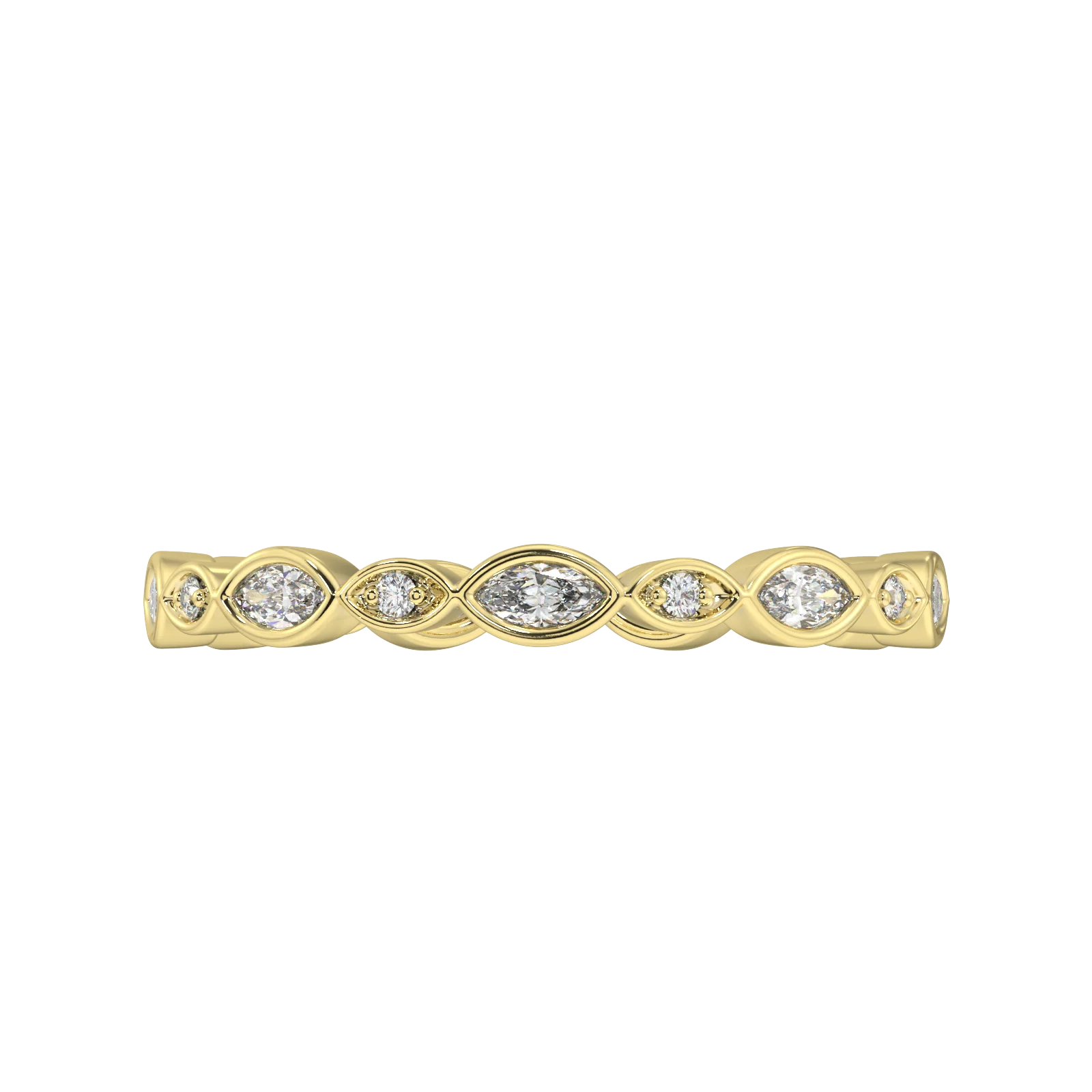 Petite Lex Marquise & Round Eternity Bands - 0.5ct
