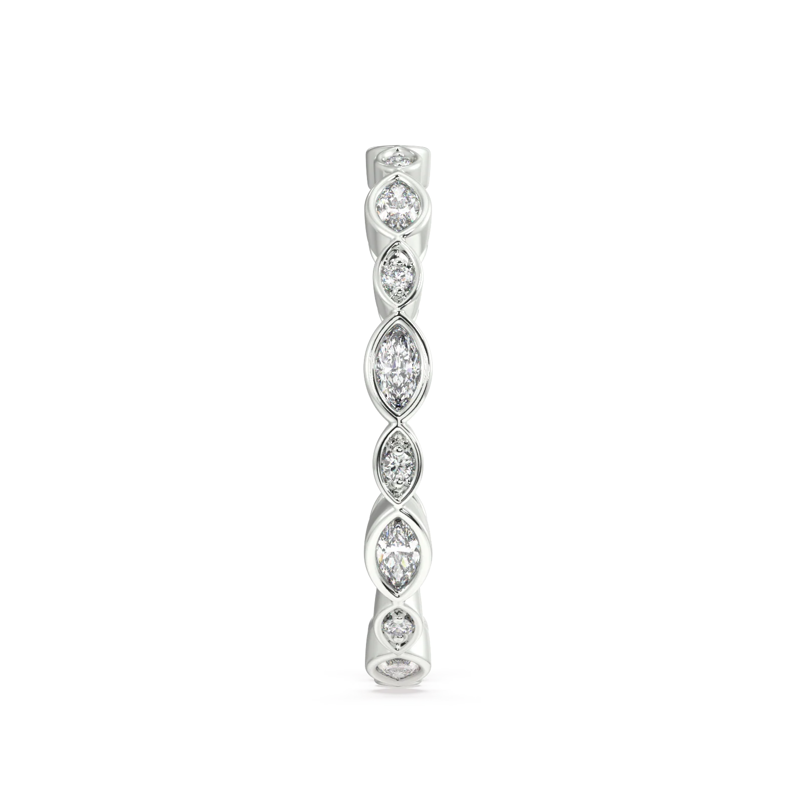 Petite Lex Marquise & Round Eternity Bands - 0.5ct - Image 5