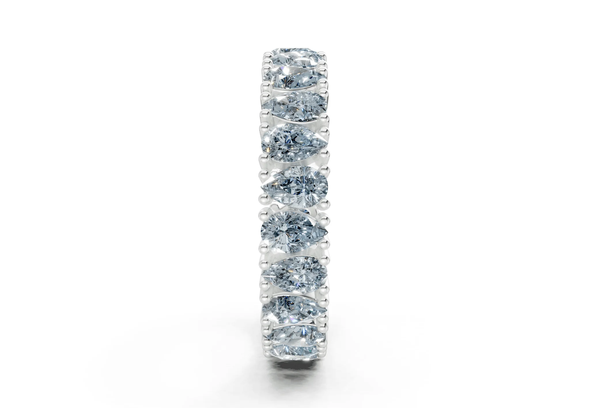 Petite Melrose Pear Cut Blue Diamond Eternity Band 2½ Carat Total Wt. - Image 11