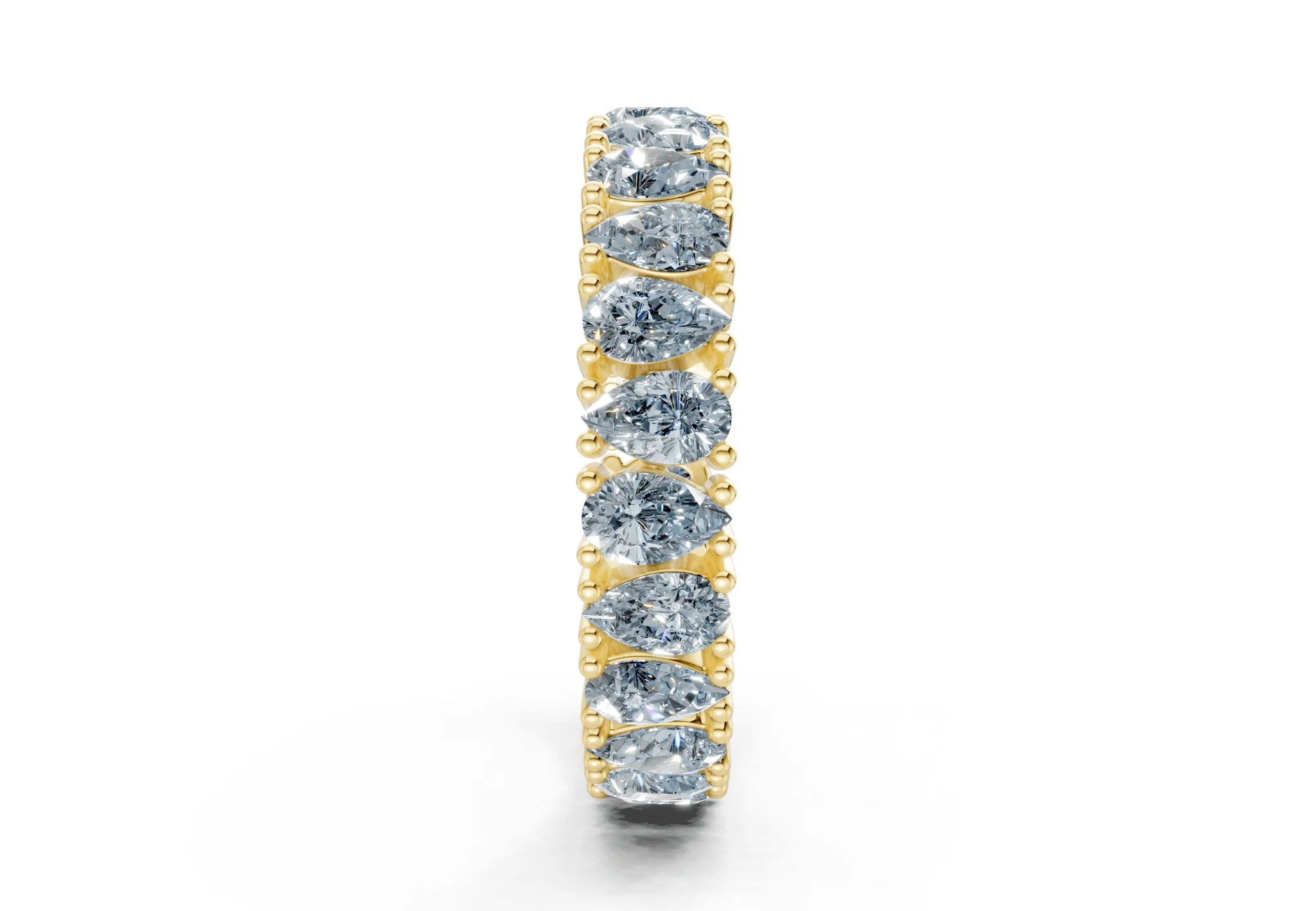 Petite Melrose Pear Cut Blue Diamond Eternity Band 2½ Carat Total Wt. - Image 3