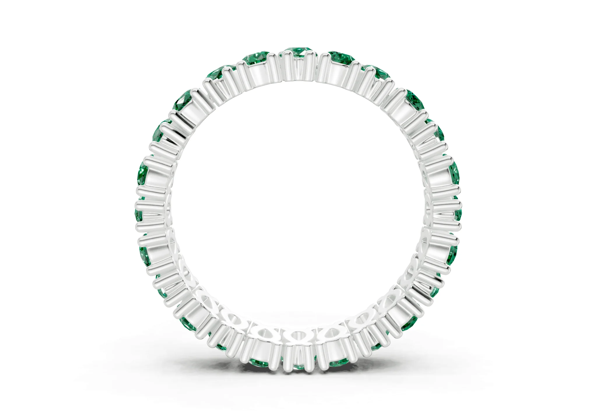 Petite Melrose Pear Cut Emerald Gemstone Eternity Band 2½ Carat Total Wt. - Image 10